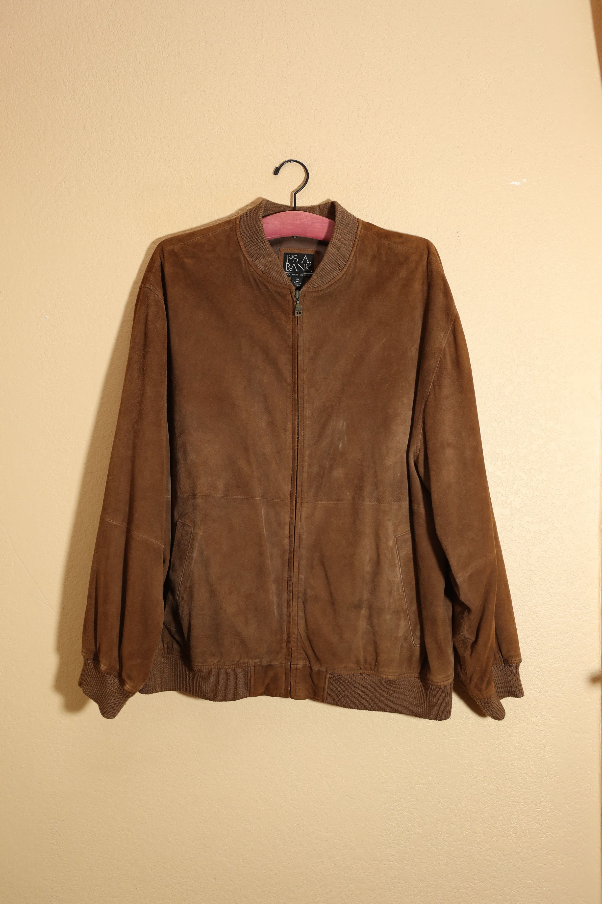 Jos. A. Bank Jos A Bank Brown Suede Leather Vintage Jacket XL Grailed