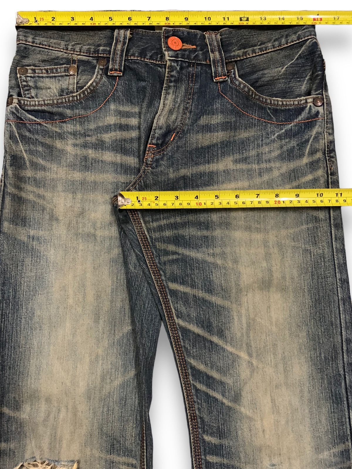 Edwin Vintage Edwin XV Mud Wash Distressed Grunge Jeans Size US 31 - 16 Thumbnail