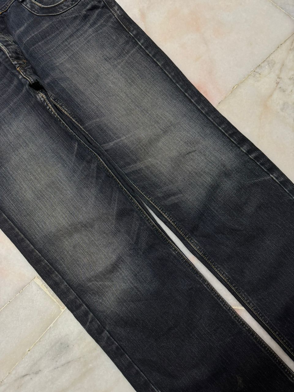 Japanese Brand 💥Insane💥Vintage Carnetdevol Rusty Mudwash Distress Dark Jean Size US 34 / EU 50 - 7 Thumbnail