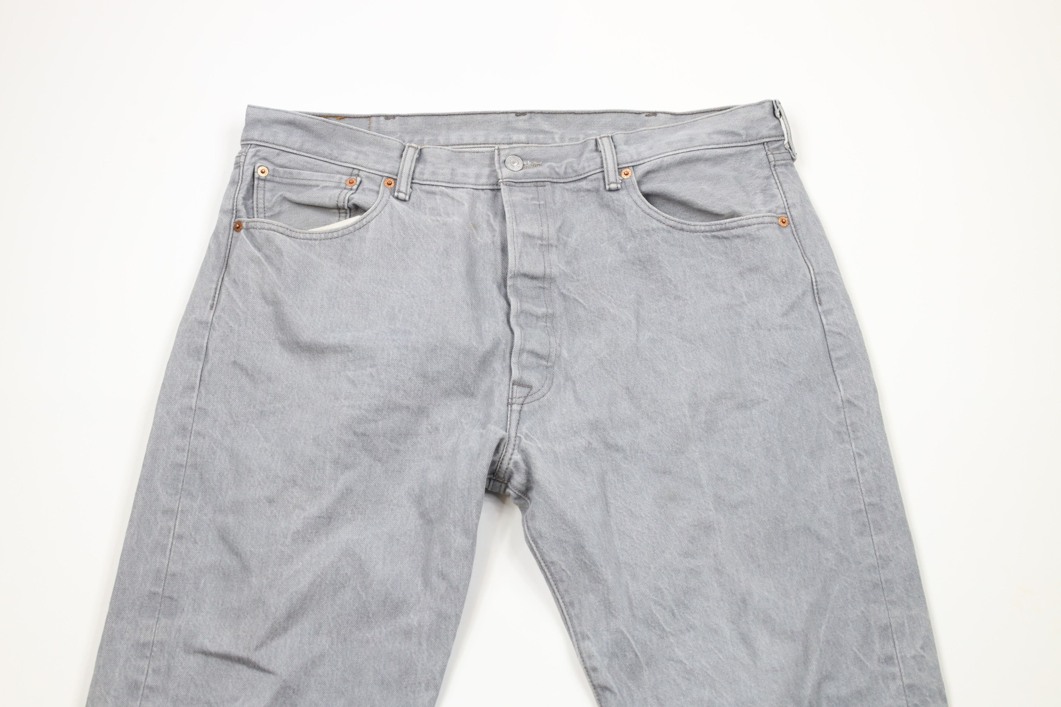 Levi's × Vintage Y2K Levis 501xx Original Fit Button Fly Denim Jeans Gray Size US 40 / EU 56 - 2 Thumbnail