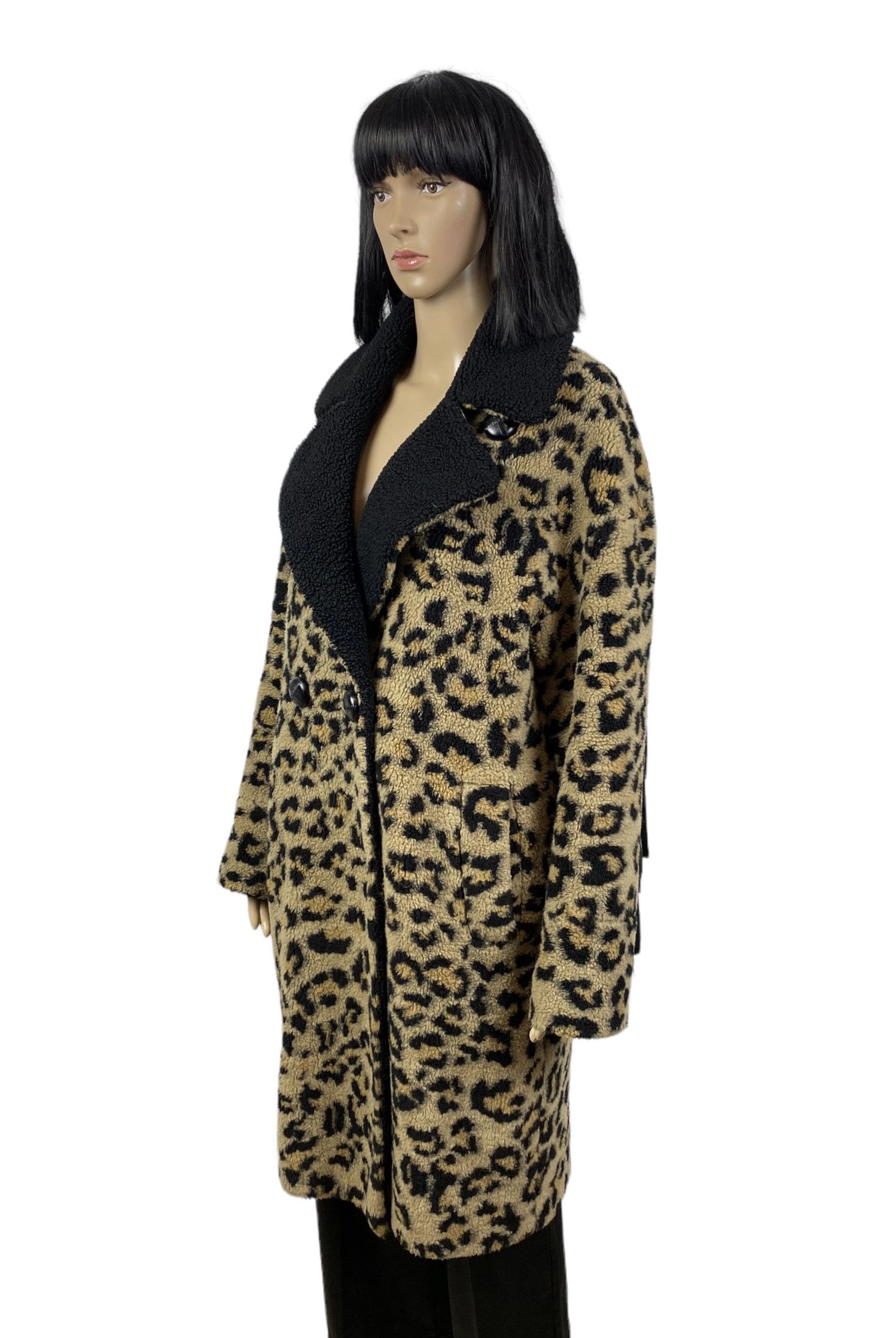 Designer Delcorso Luxury Leopard Printed Coat Leather Fringed size 42 Size M / US 6-8 / IT 42-44 - 5 Thumbnail