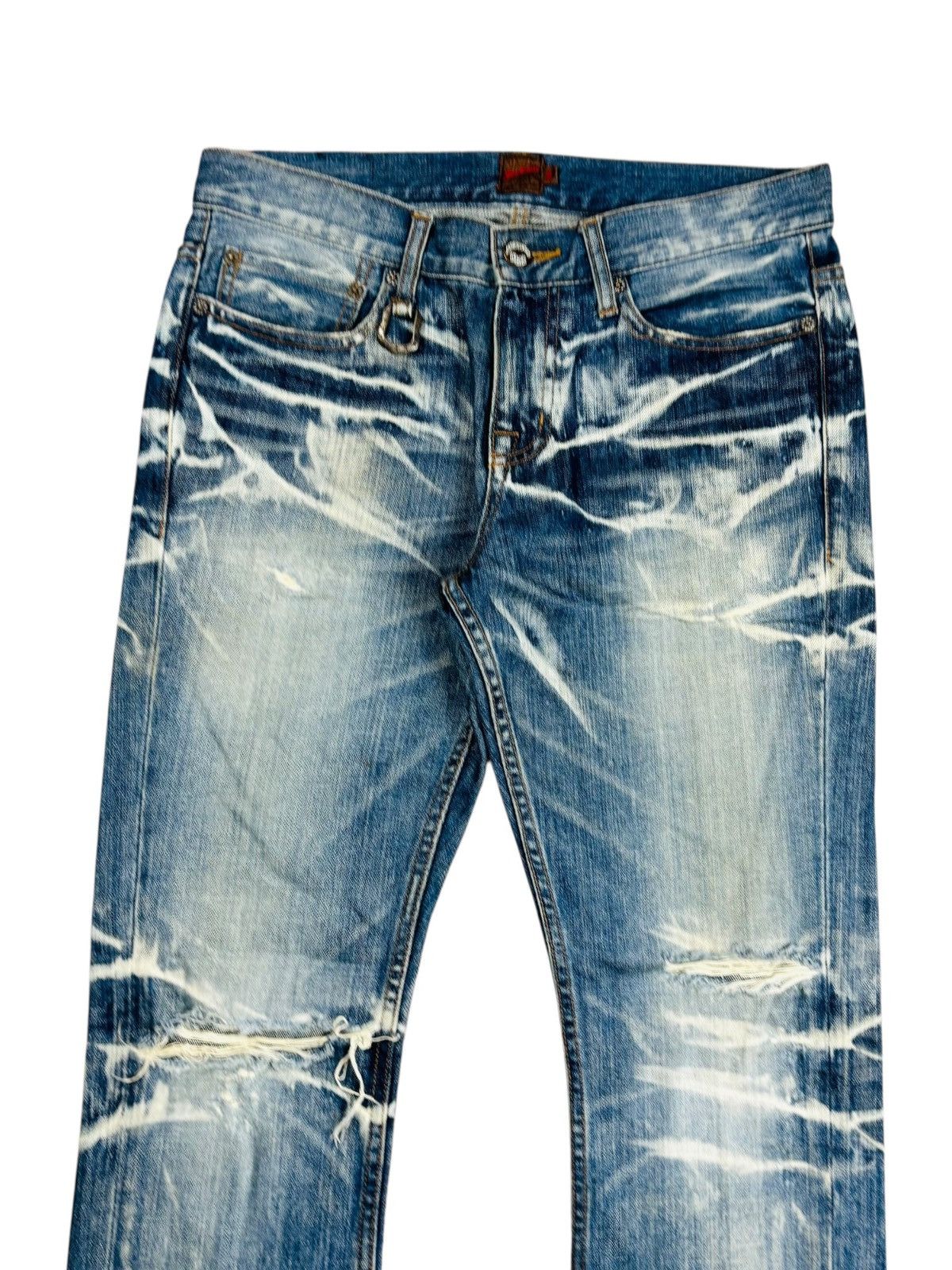 Isamu Katayama Backlash Archive Jackrose - Grunge Washed Denim Pants Size US 31 - 4 Thumbnail