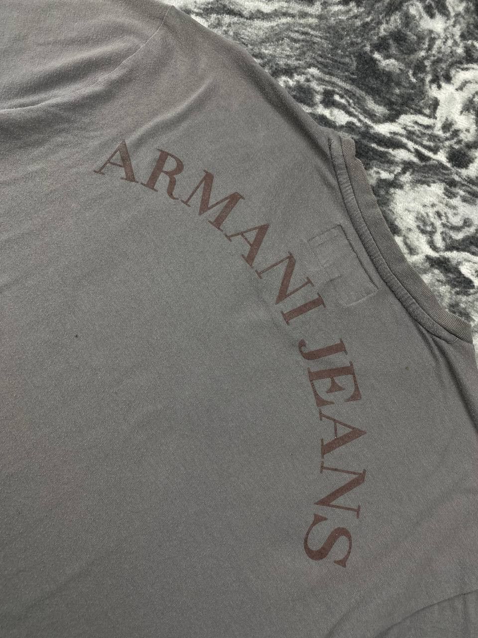 Armani Armani Jeans T Shirt Big Logo Men Size XL Gray Size US XL / EU 56 / 4 - 15 Thumbnail
