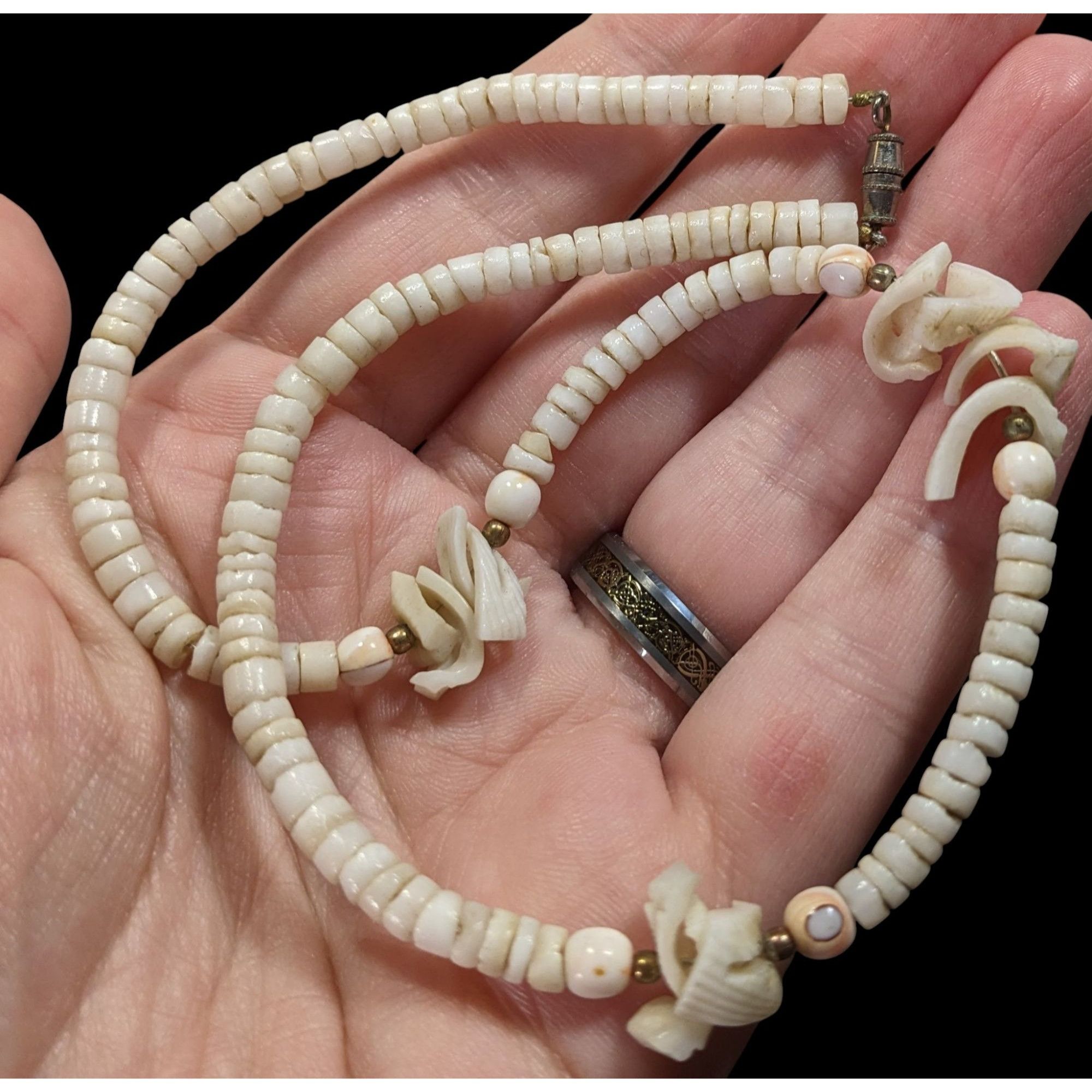 Other Vintage 90s White Shell Chip Beaded Necklace Size ONE SIZE - 3 Thumbnail
