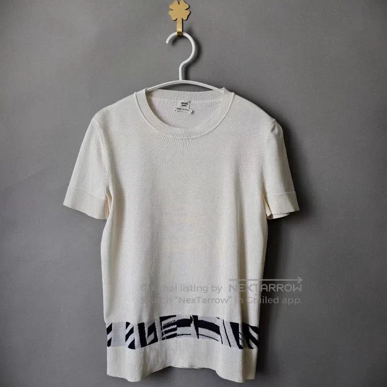 Hermes Hermes Silk and Cotton Blended White Short Sleeve Size XXS / US 00 / IT 34 - 1 Thumbnail