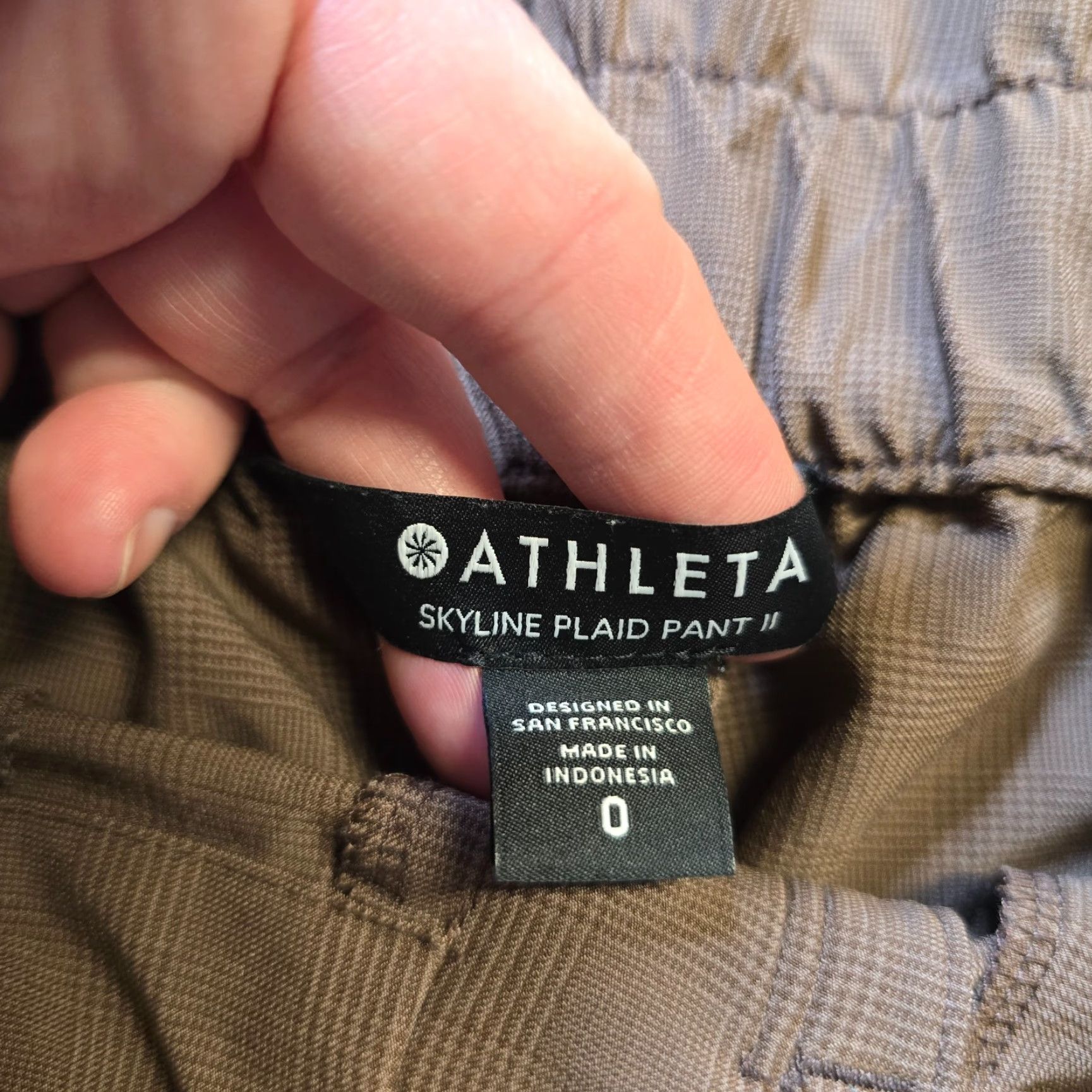 Vintage Ahtleta Pants Womens 0 Brown Skyline Plaid Pleated Taper Stretch Tapered Casual Jeans Pants Size 25" / US 0 / IT 36 - 4 Thumbnail