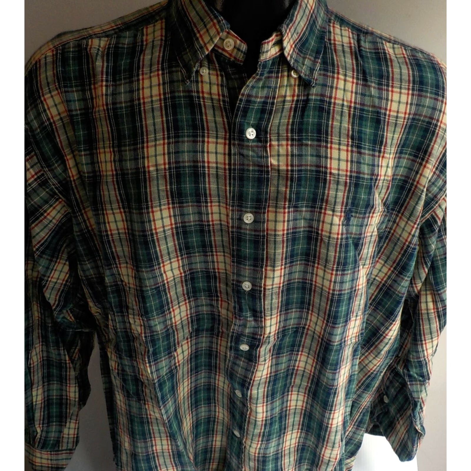 Ralph Lauren Ralph Lauren Polo Button-Front Shirt Plaid 100% Cotton Green/Red/Navy/Cream Large Size US L / EU 52-54 / 3 - 2 Thumbnail