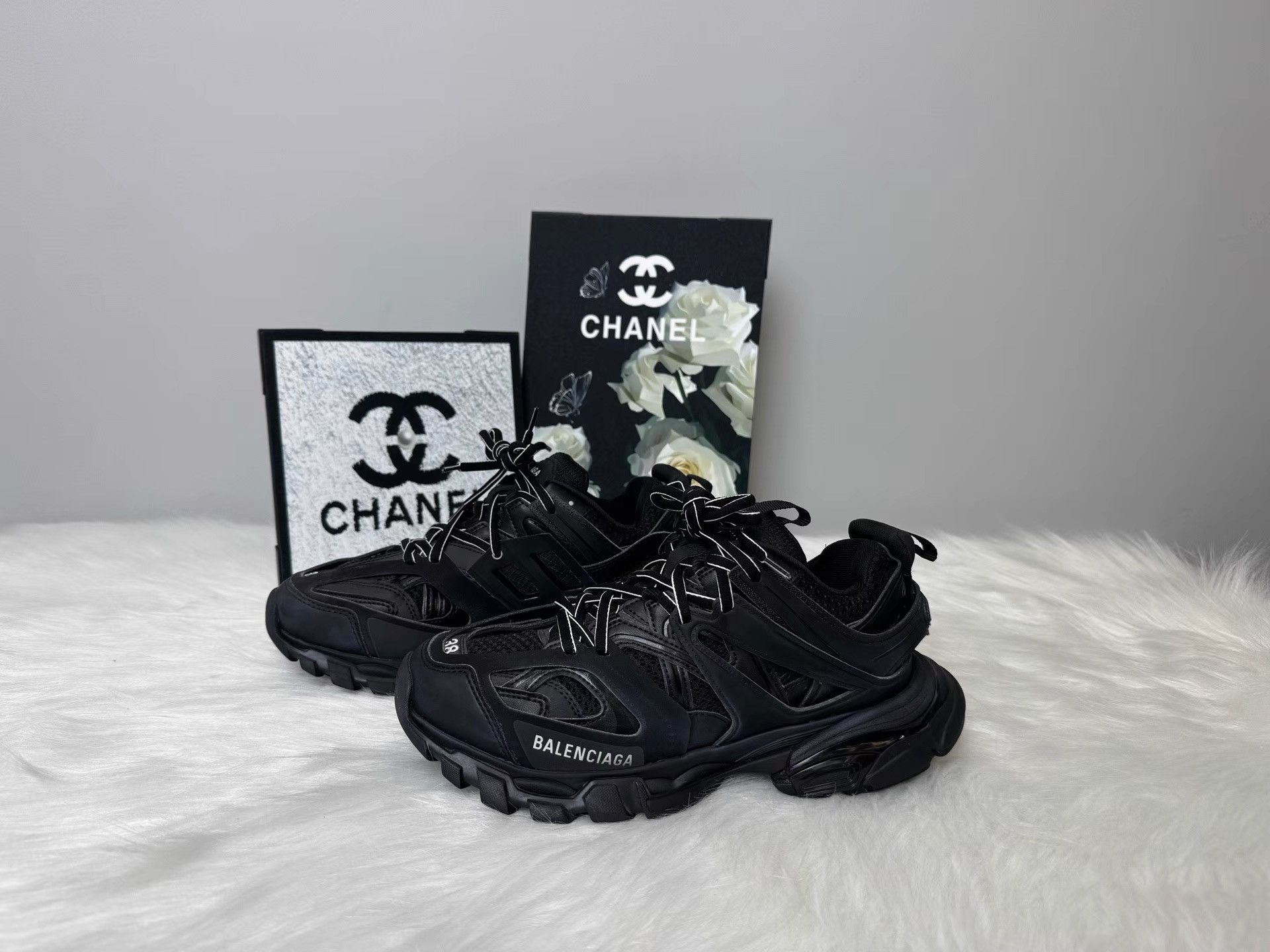 Balenciaga Balenciaga Warrior Embossed Black Chucky Shoes K38 Size US 8 / IT 38 - 1 Thumbnail