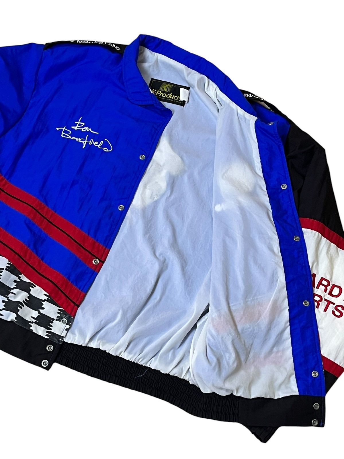 NASCAR VINTAGE 90s NASCAR NEW HOLLAND RACING “RON BARFIELD” JACKET Size US XL / EU 56 / 4 - 4 Thumbnail