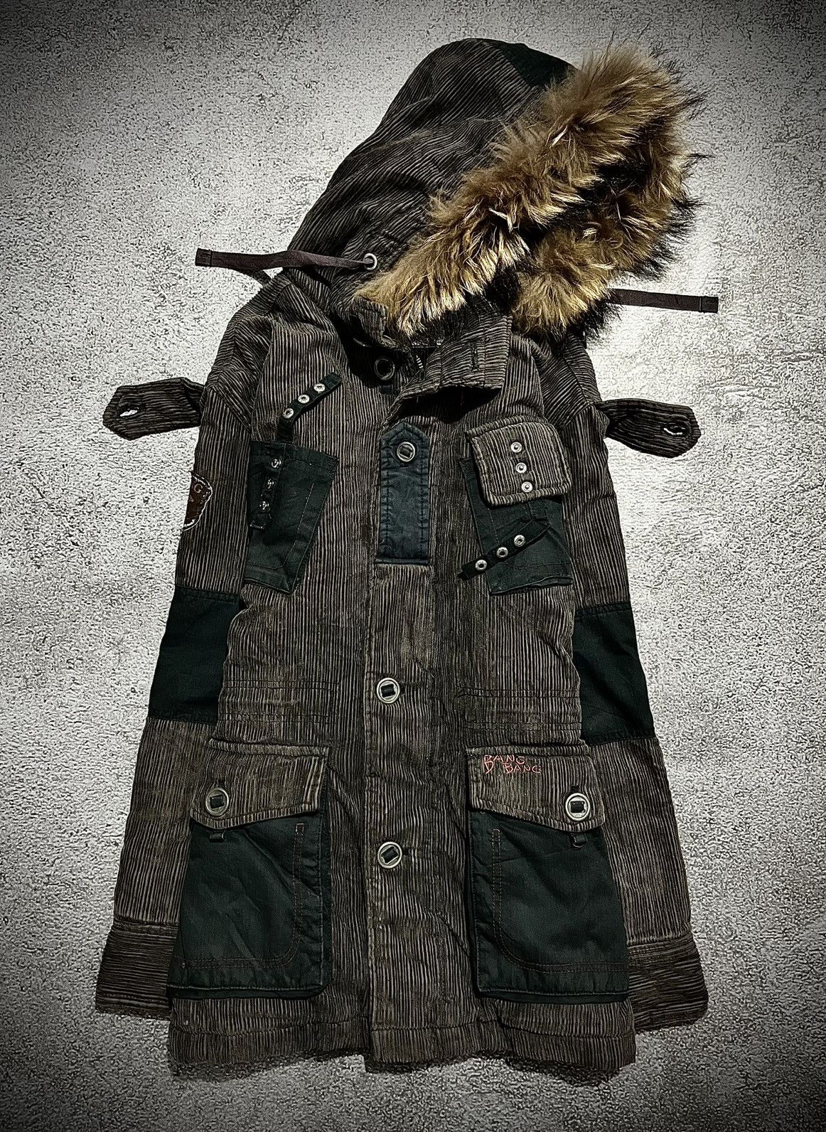 Japanese Bang Bang Bondage Corduroy Fur Jacket