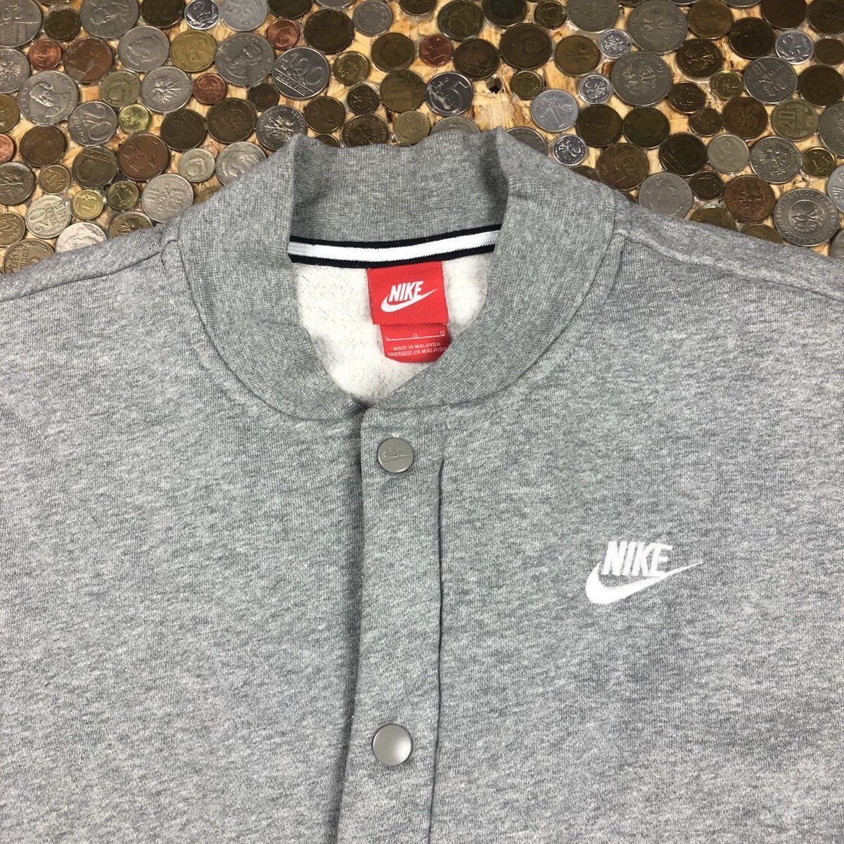 Nike Nike Vintage zip sweatshirt button up 90's Size US L / EU 52-54 / 3 - 2 Thumbnail