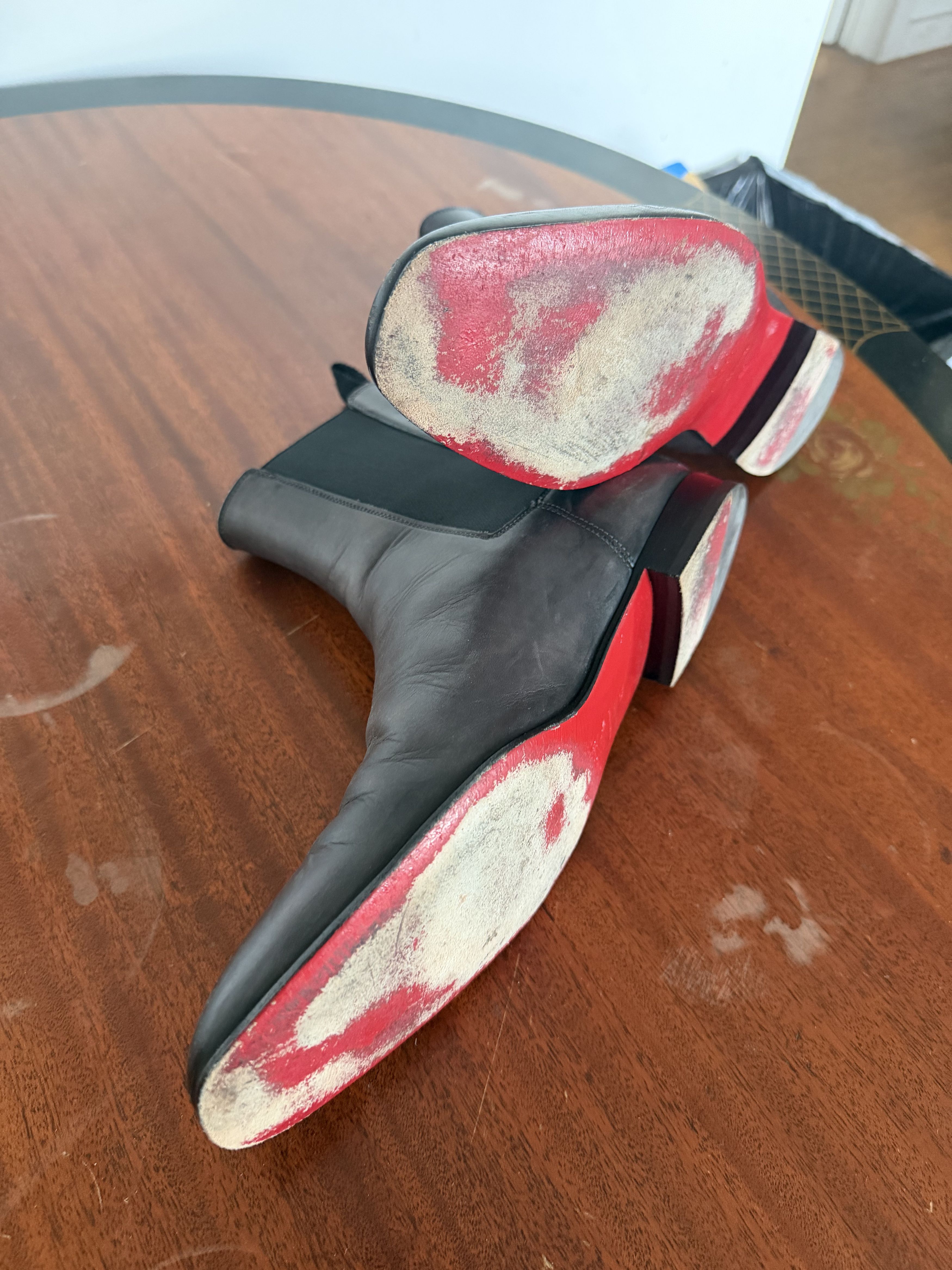 Christian Louboutin Christain Louboutin Distressed Chelsea Boots Size 42/ US 9 Size US 9 / EU 42 - 13 Thumbnail