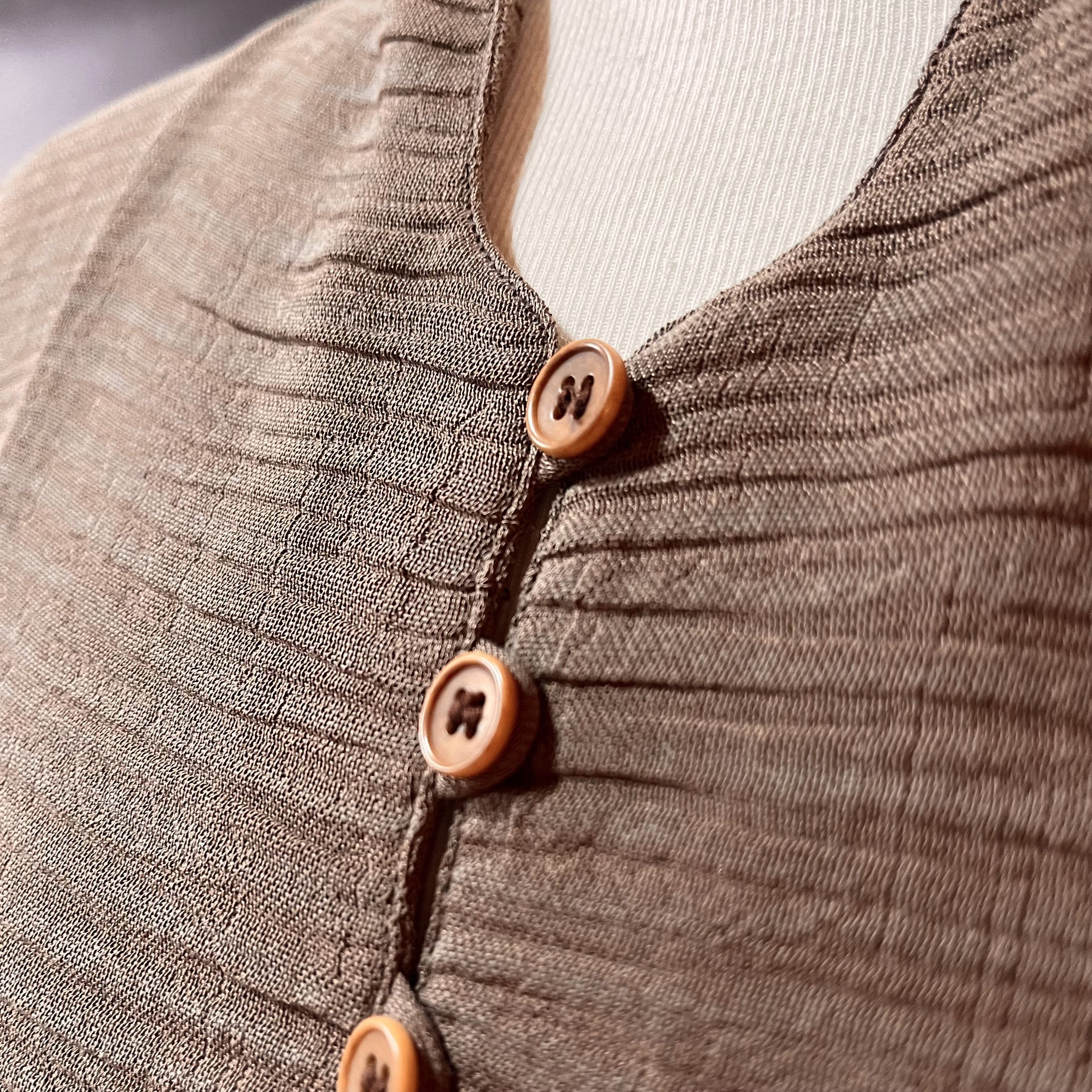 Giorgio Armani Giorgio Armani Early 90s Crinkle Tunic Button Shirt Size S / US 4 / IT 40 - 10 Thumbnail