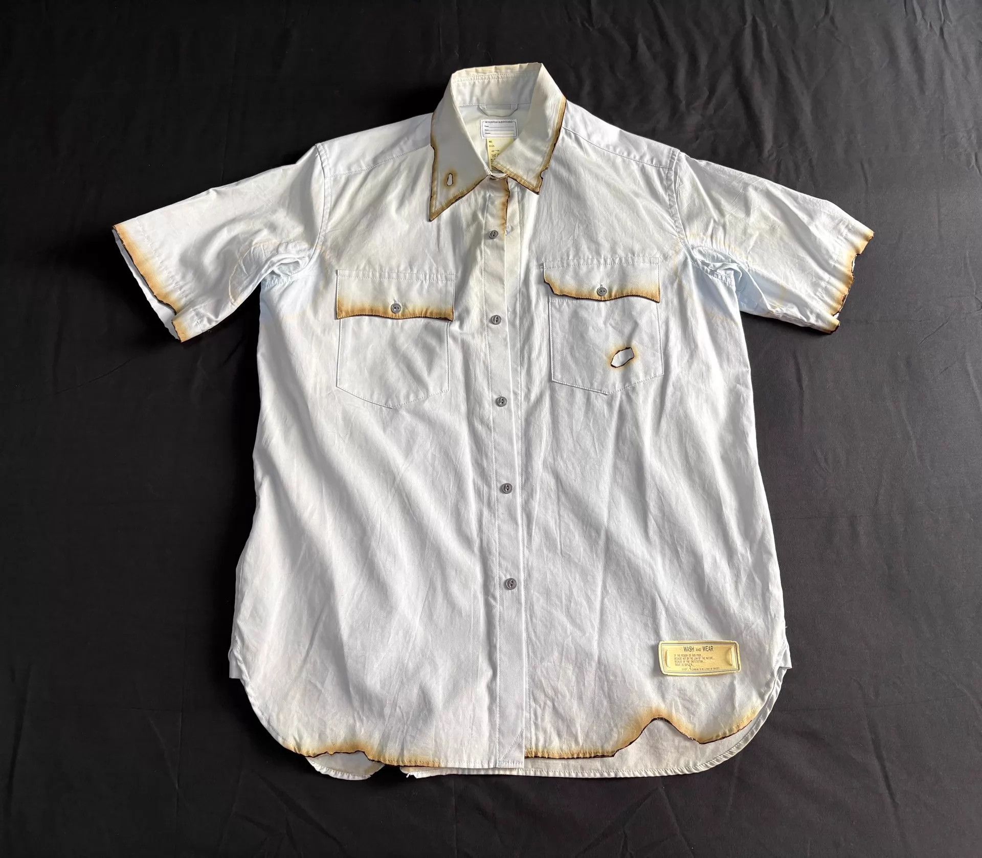 Maison MIHARA YASUHIRO MIHARA YASUHIRO Smoke Burn Vintage Shirt M Size US M / EU 48-50 / 2 - 2 Thumbnail