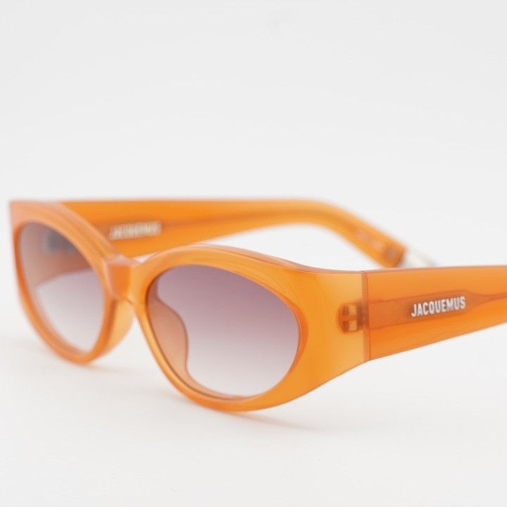 Jacquemus Jacquemus OVALO JAC/4 C10 Sunglasses Amber Cat Eye Frame Size ONE SIZE - 3 Thumbnail