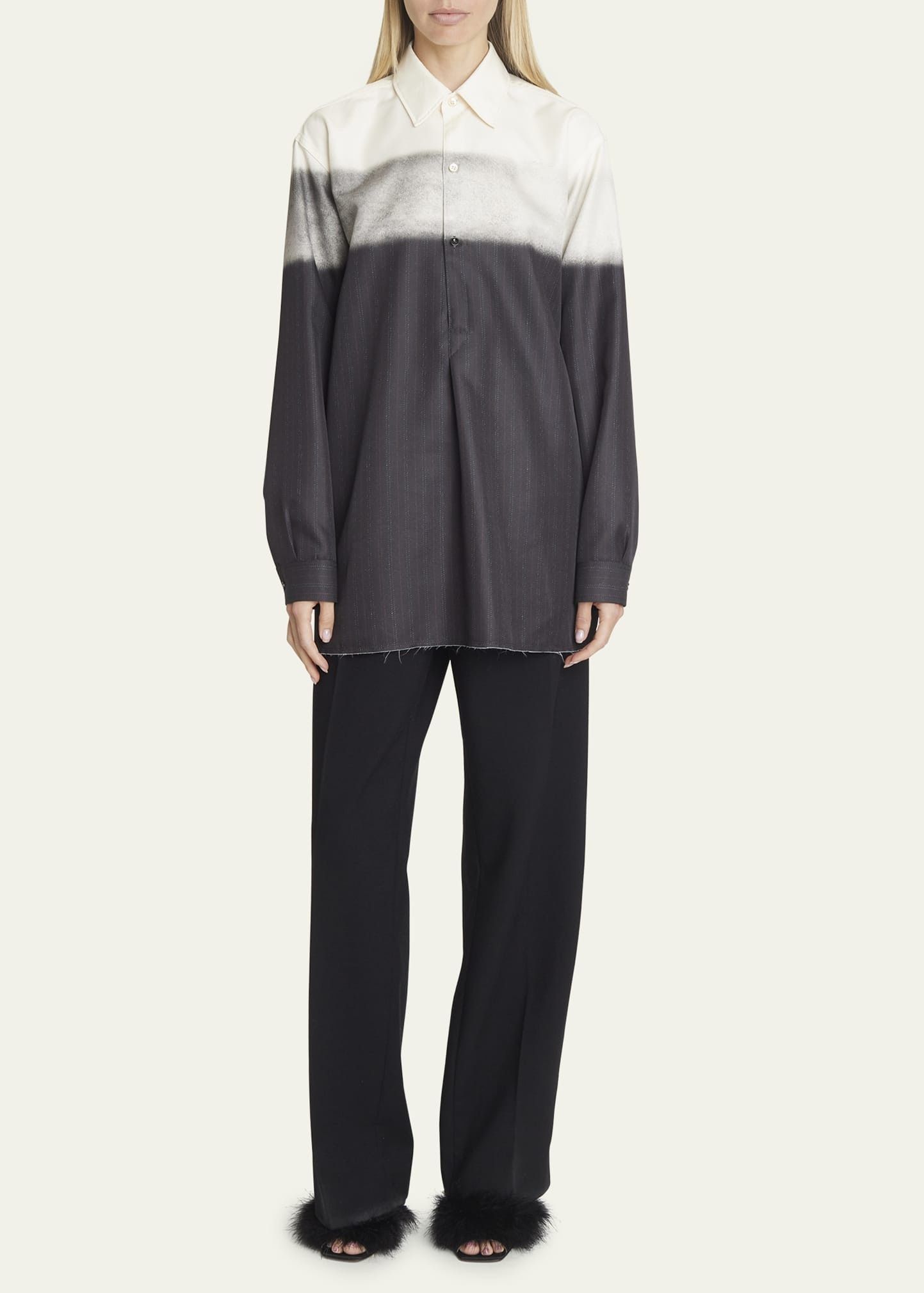Maison Margiela o1y0625 Patterned Shirt in Black/Cream Size S / US 4 / IT 40 - 2 Thumbnail
