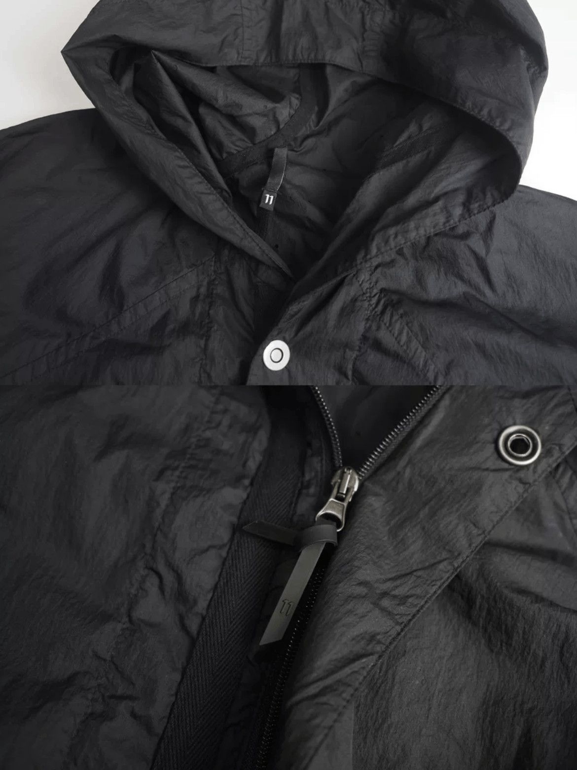 Boris Bidjan Saberi Boris Bidjan Saberi 11 by BBS Asymmetric Nylon Thin Parka- Size US M / EU 48-50 / 2 - 7 Thumbnail