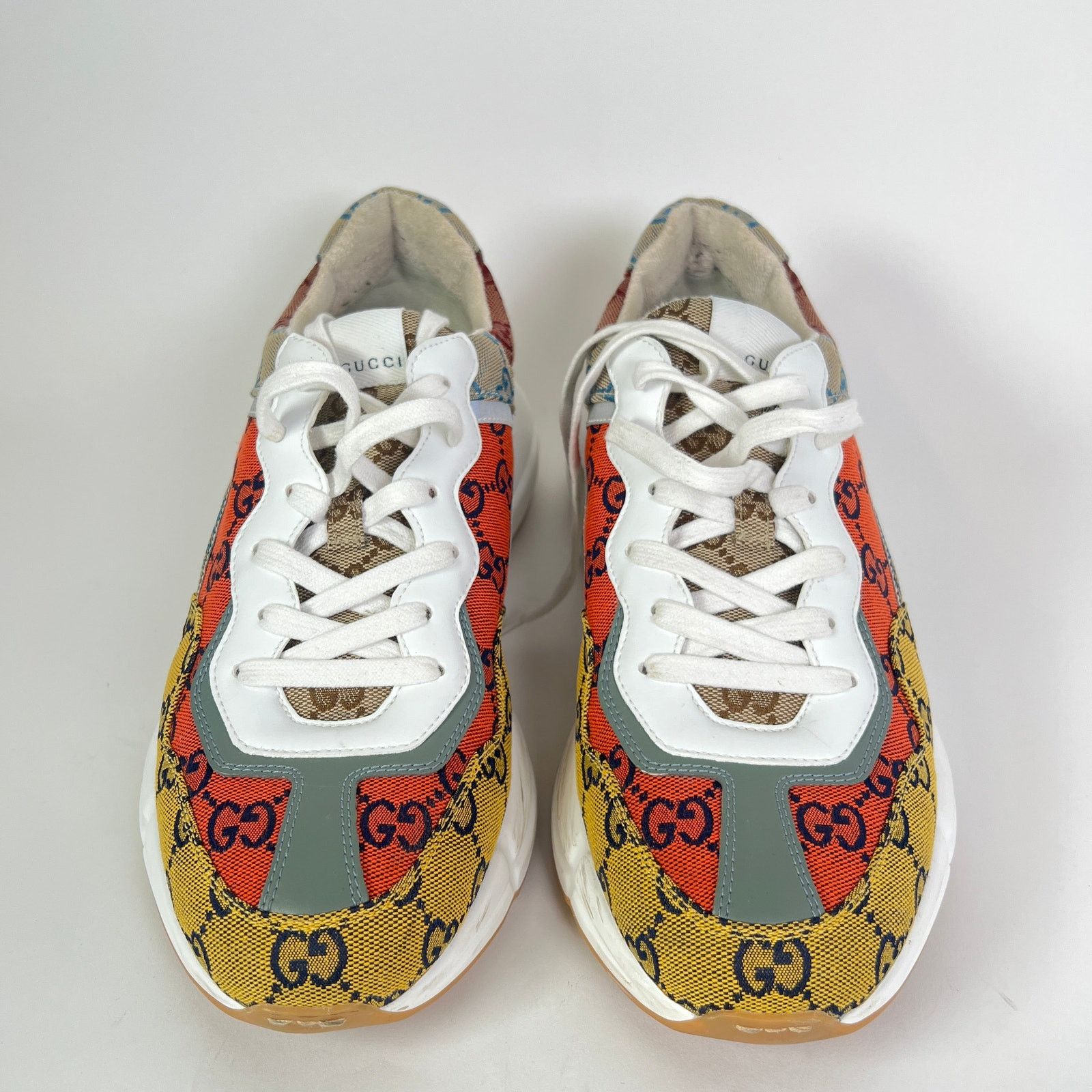 Gucci Gucci Multi Orange GG Rhyton Sneakers Size US 8.5 / EU 41-42 - 2 Thumbnail