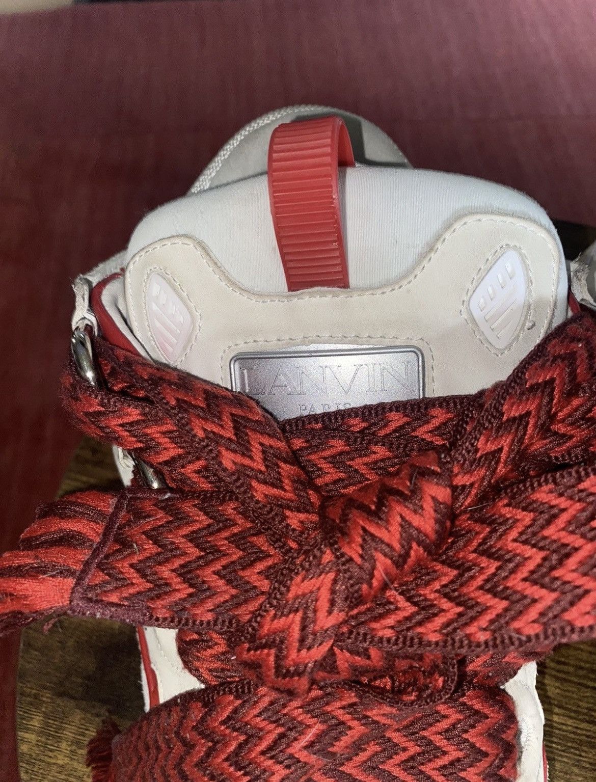 Lanvin Lanvin Curb Sneakers Red and White Size US 10 / EU 43 - 5 Thumbnail