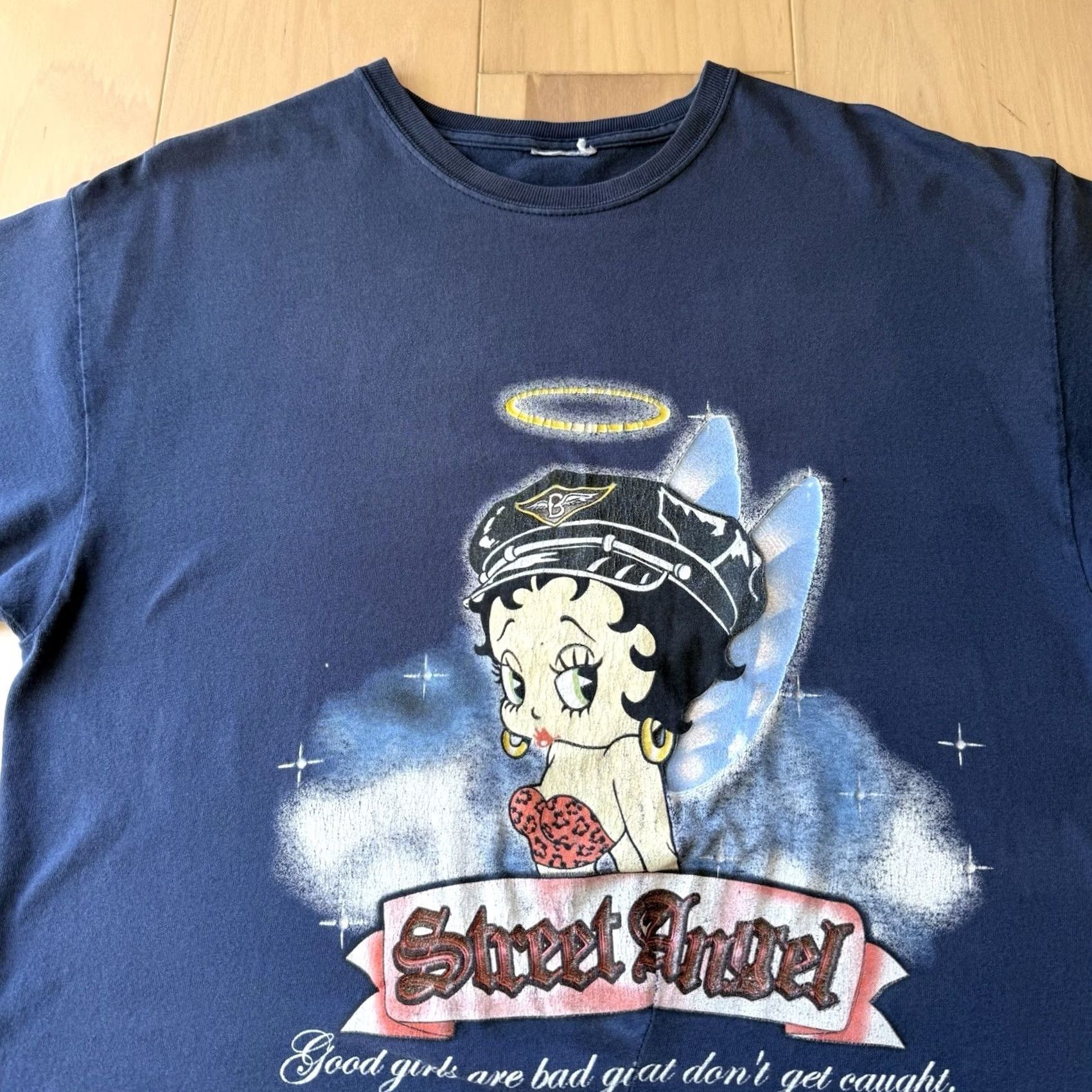 Vintage VINTAGE Betty Boop Shirt Blue Small 90s Cartoon Promo Street Angel Biker Mens Size US S / EU 44-46 / 1 - 3 Thumbnail
