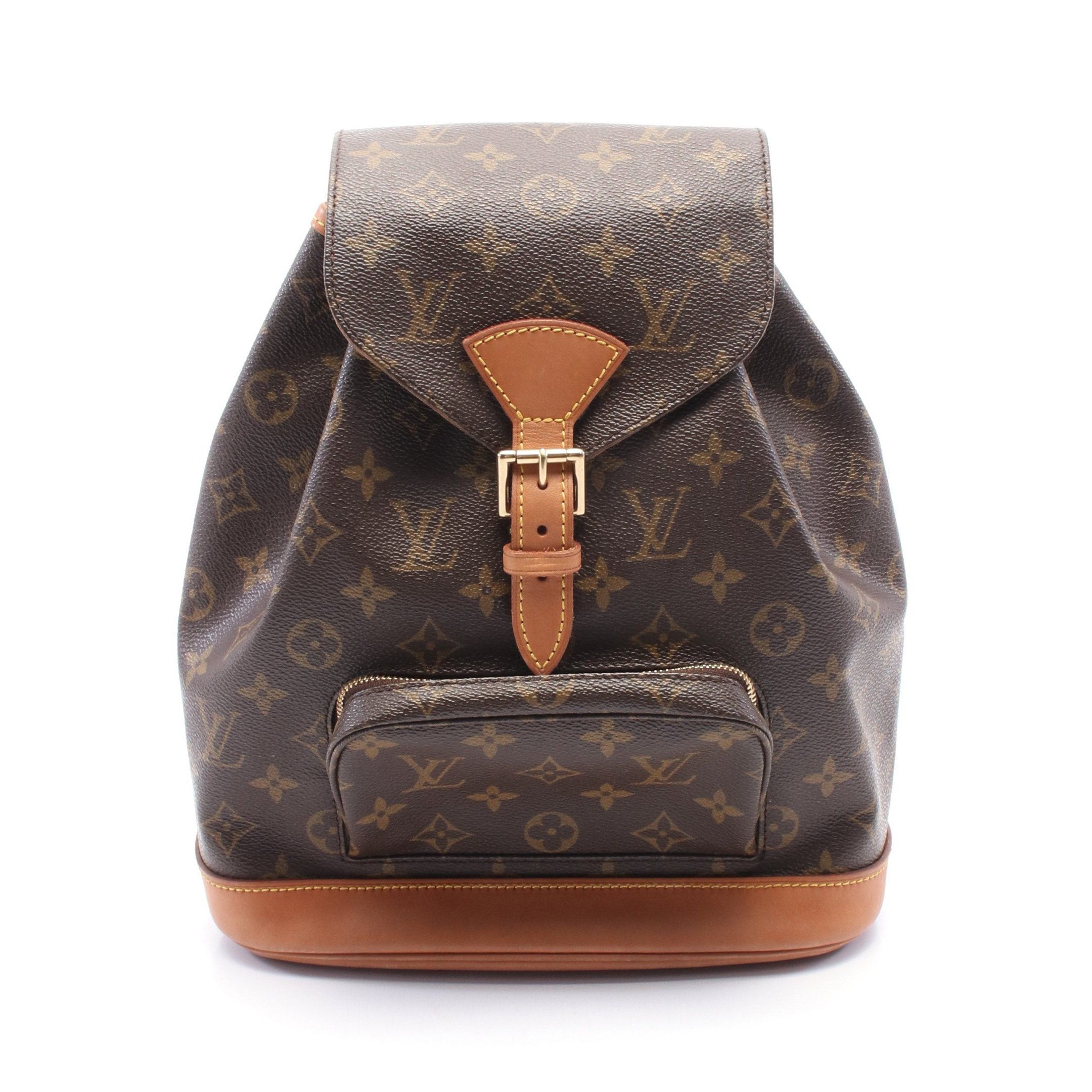 Louis Vuitton Louis Vuitton Montsouris Mm Monogram Backpack Rucksack Leather Brown Size ONE SIZE - 1 Thumbnail