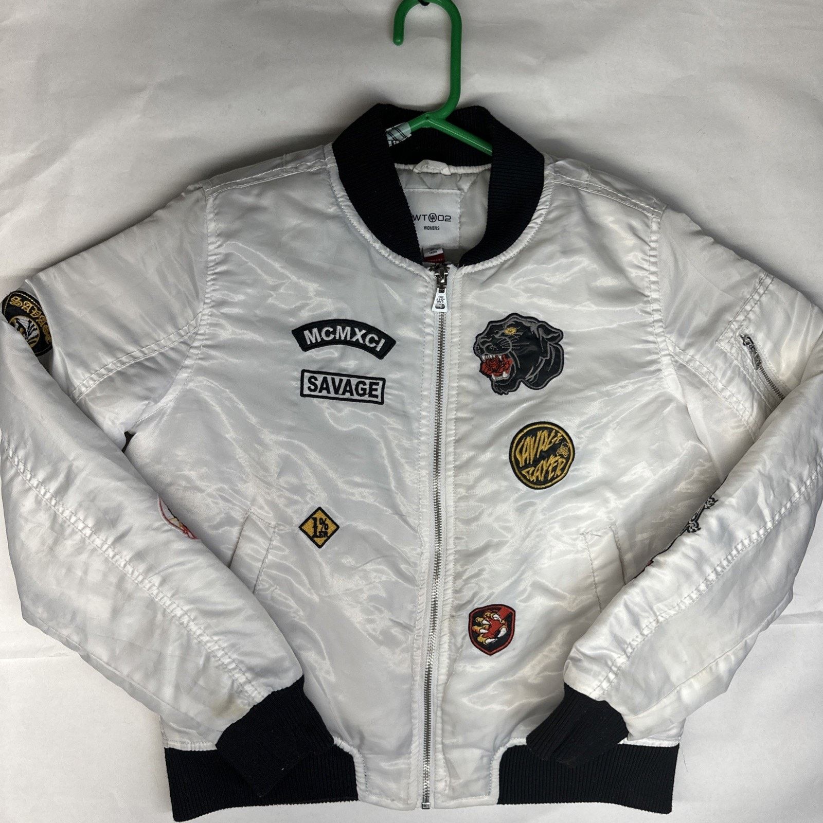 & Other Stories WT02 Flight Pilot Jacket Bomber White Womens Small Size US S / EU 44-46 / 1 - 1 Thumbnail