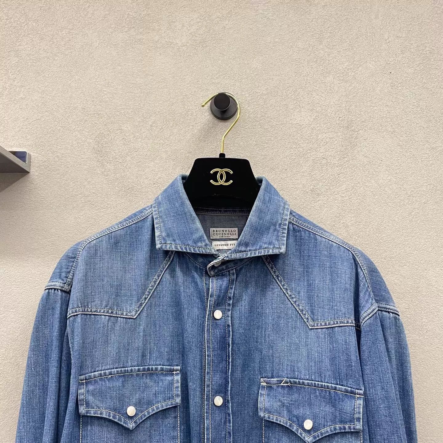 Brunello Cucinelli BC Blue Pocket LS Shirt XL (Bust 112) Casual Retro Size US XL / EU 56 / 4 - 3 Thumbnail
