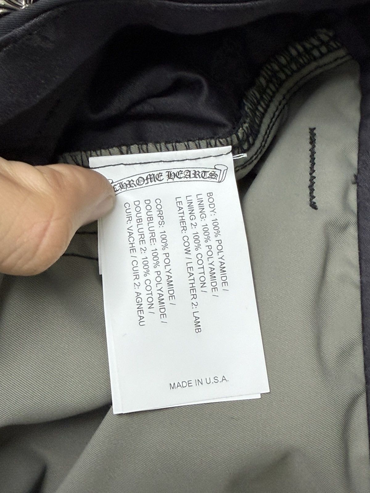 Chrome Hearts Chrome Hearts Navy Nylon Leather Double Knee Pants Size US 36 / EU 52 - 9 Thumbnail