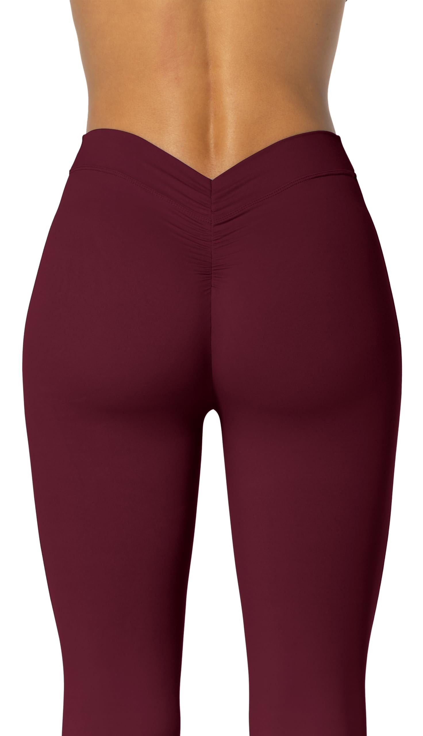 Vintage Flare Leggings, Crossover Yoga Pants with Tummy Control Size 35" - 5 Thumbnail
