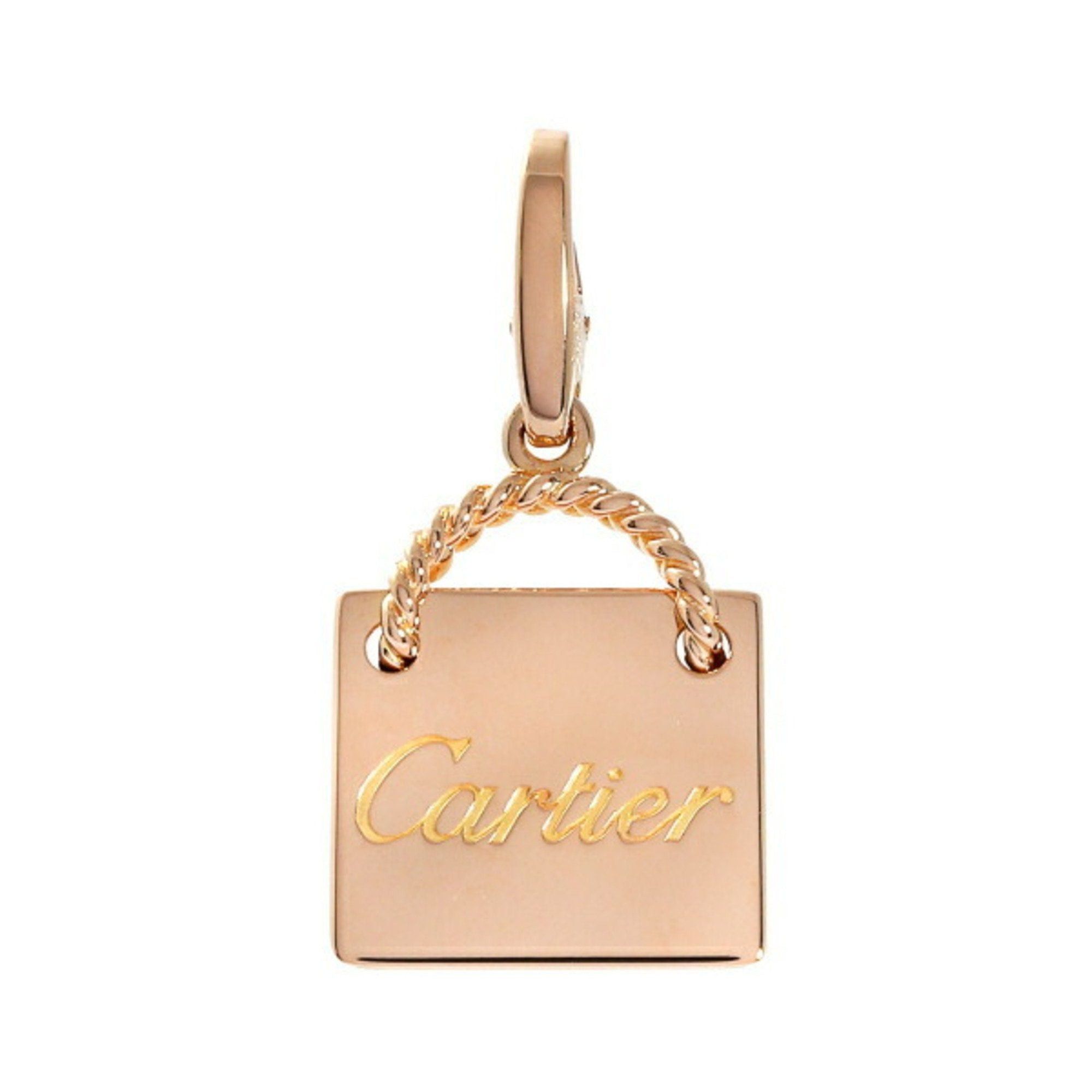 image of Cartier Shopping Bag K18Pg Pink Gold Charm, Women's