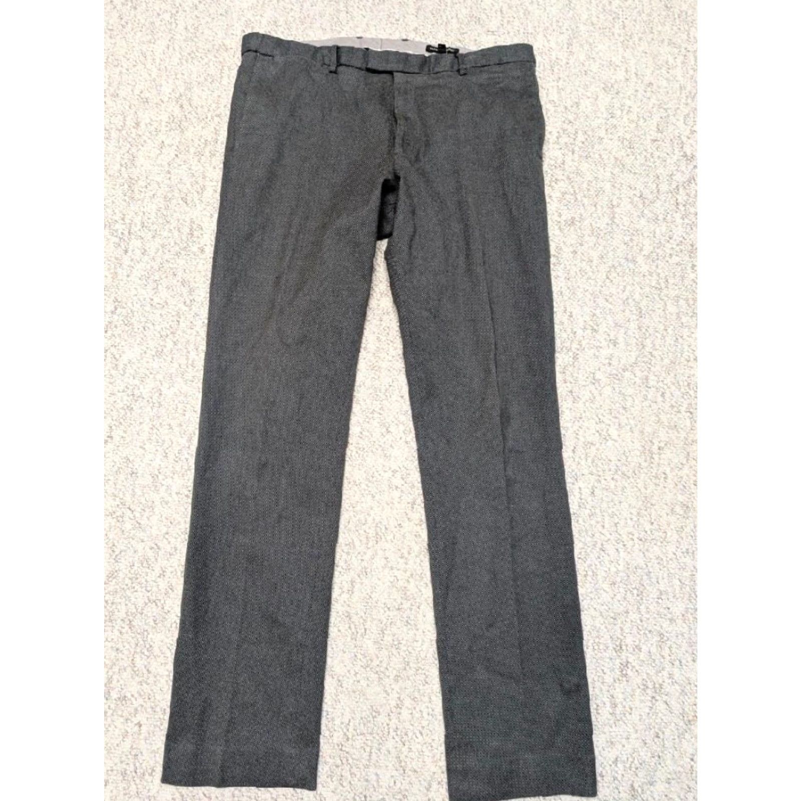 Banana Republic VINTAGE Banana Republic Dress Pants 40x36 Gray Twill Cotton SKINNY FIT Pants Mens Size US 40 / EU 56 - 2 Thumbnail