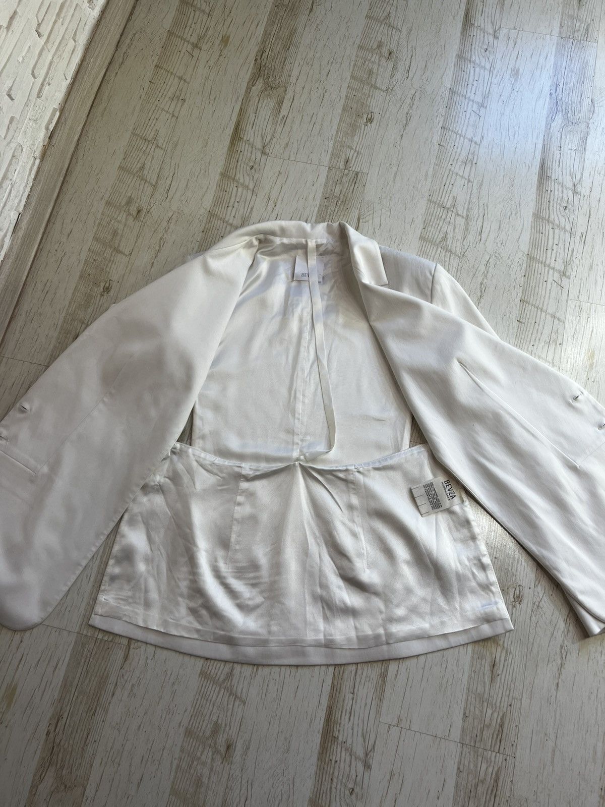 Bevza BEVZA Crossed Asymmetric Jacket White Size S Size S / US 4 / IT 40 - 9 Thumbnail