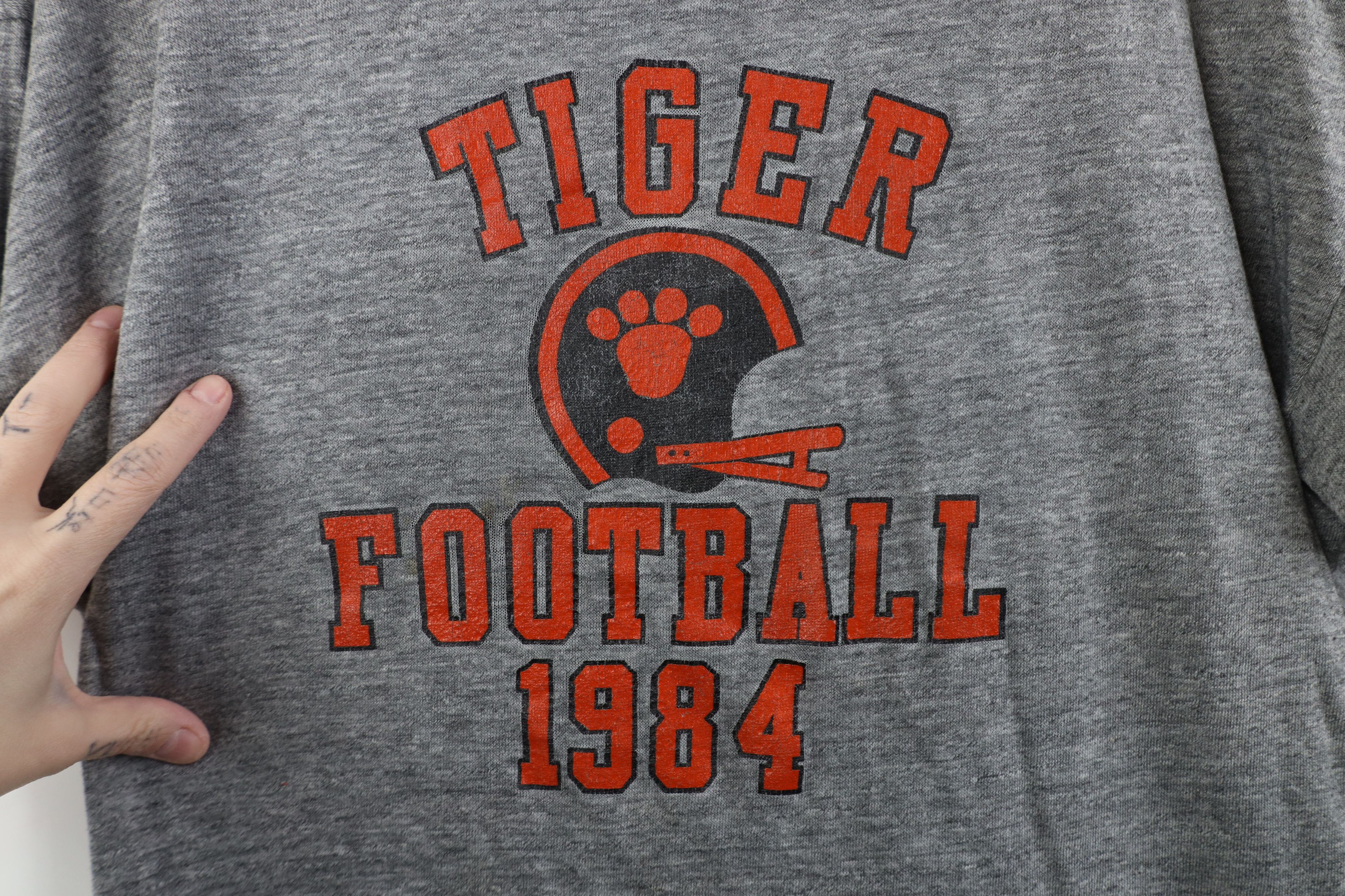 Vintage Vintage 80s Triblend Clemson University Football T-Shirt USA Size US L / EU 52-54 / 3 - 4 Thumbnail