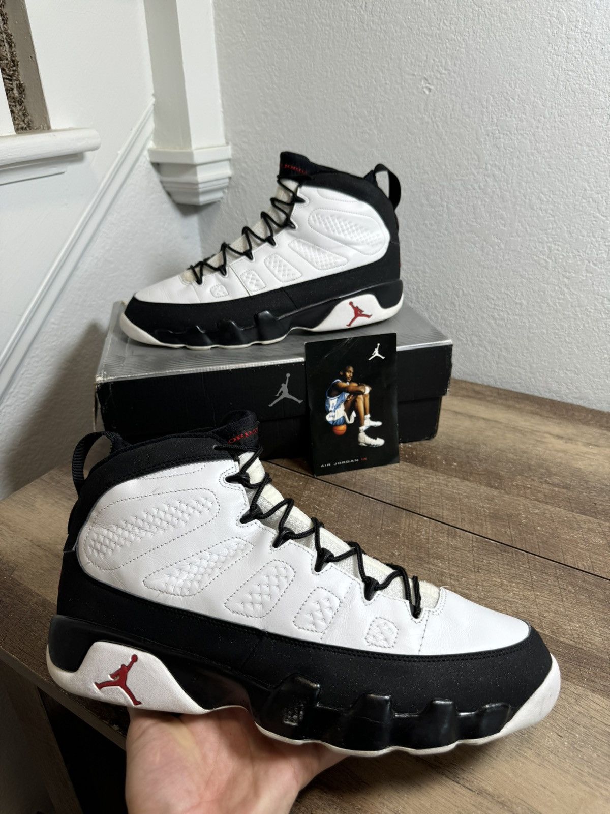 Jordan Brand Air Jordan 9 Retro OG White Black Red Size 15 | 302370-101 | Size US 15 / EU 48 - 1 Thumbnail