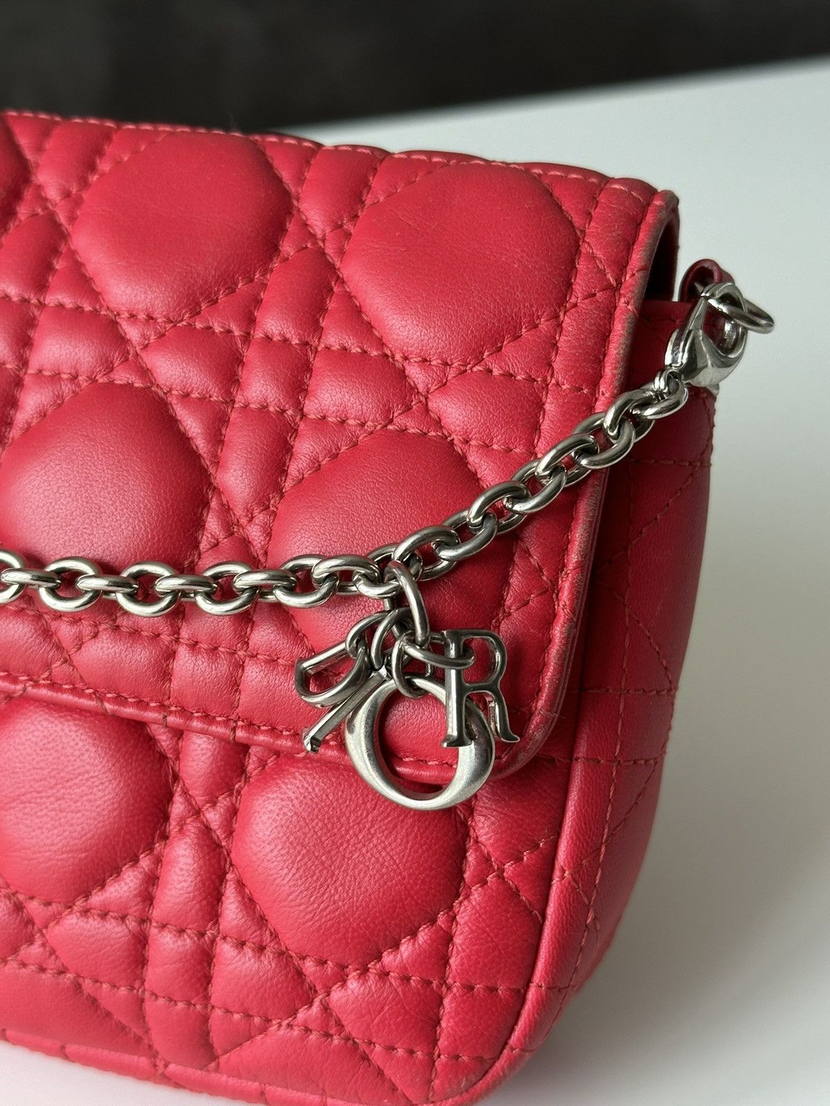Christian Dior Monsieur DIOR Cannage Miss Dior Promenade Hot Pink Crossbody Bag Size ONE SIZE - 4 Thumbnail