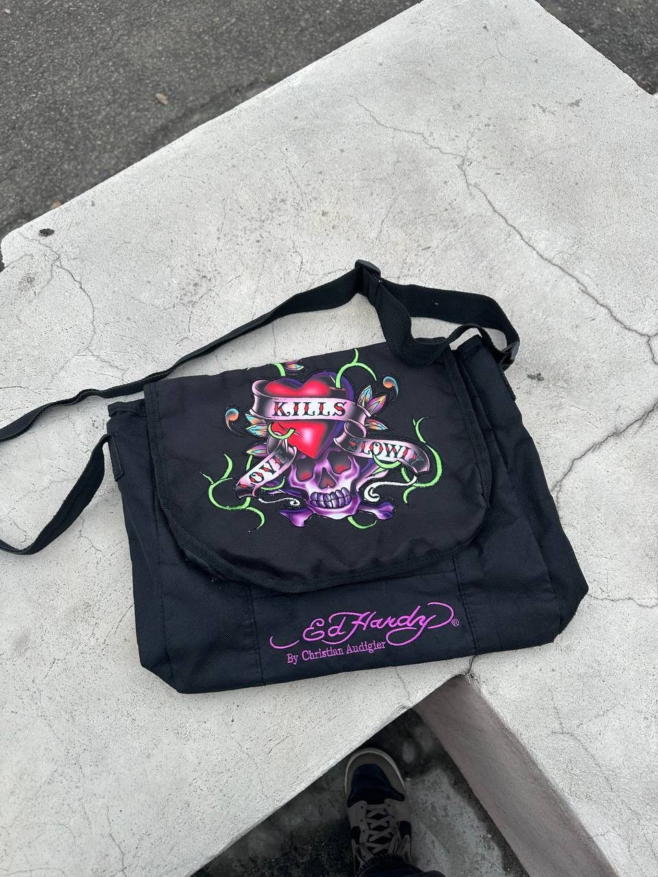 Christian Audigier Bag Messenger in Black, Men's