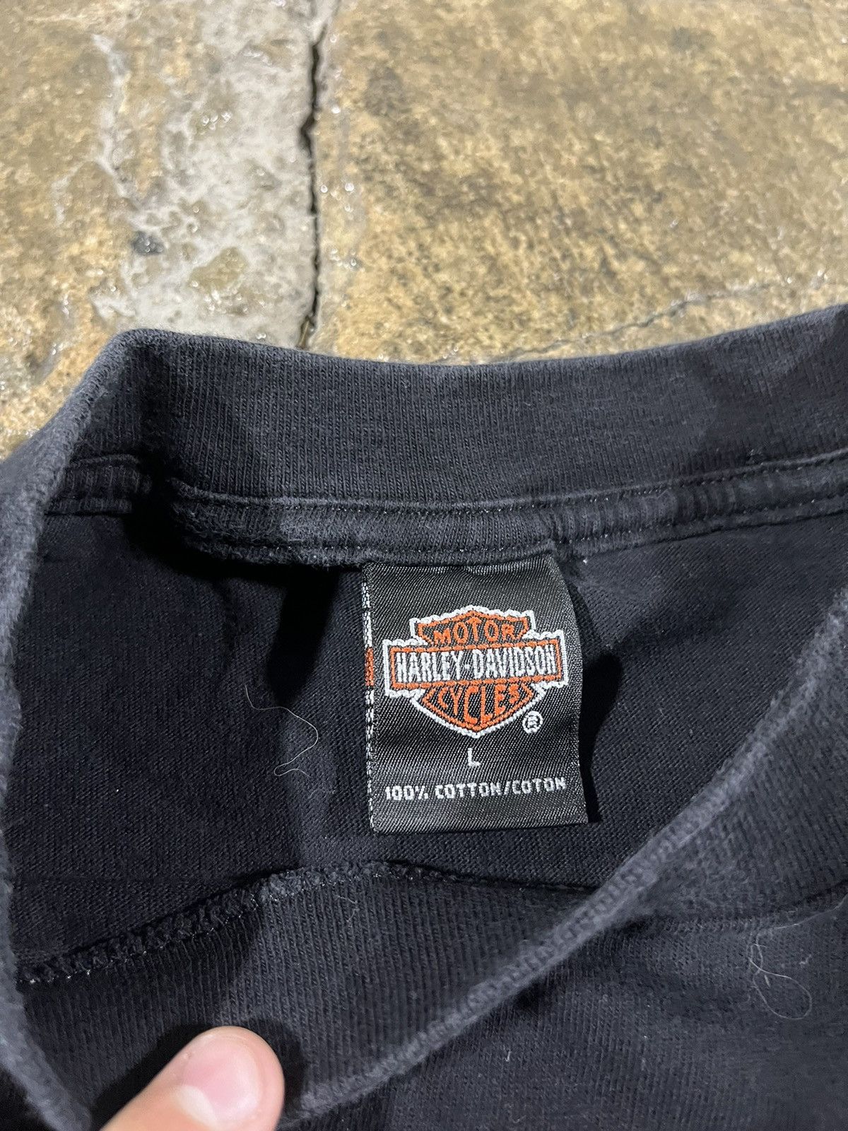Harley Davidson × Vintage Crazy Vintage 90s Harley Davidson Flames Grunge Biker Tee Size US L / EU 52-54 / 3 - 9 Thumbnail