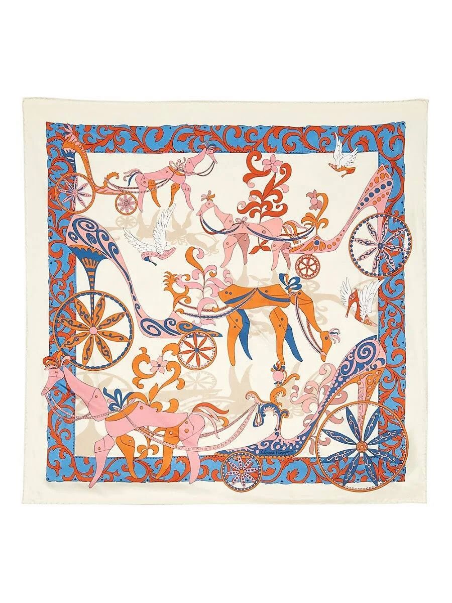 Salvatore Ferragamo o1s1rm1024 Size: 90x90 Cm / Scarf in Multicolor Size ONE SIZE - 1 Thumbnail