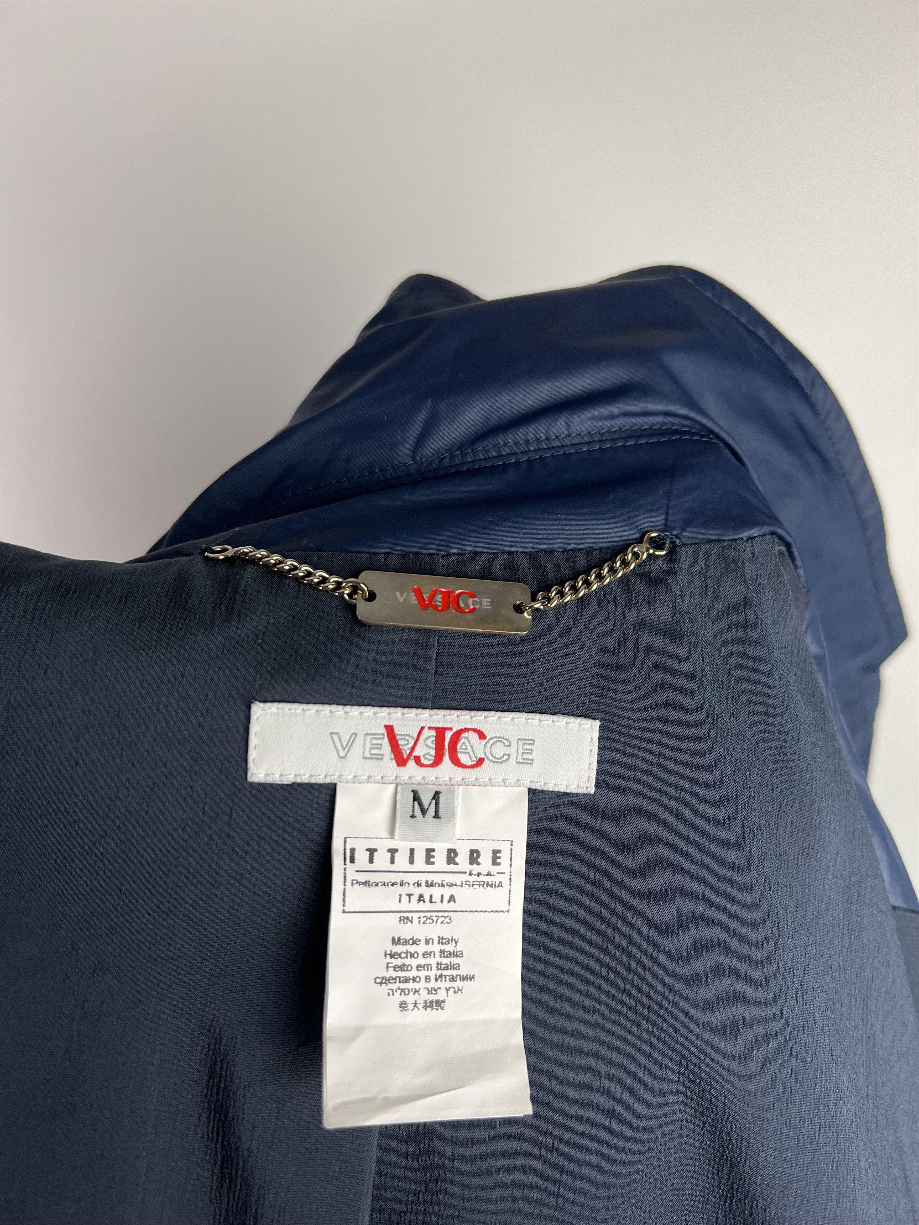 Versace Versace Women's Navy Blue Nylon Trench Coat Size M / US 6-8 / IT 42-44 - 8 Thumbnail