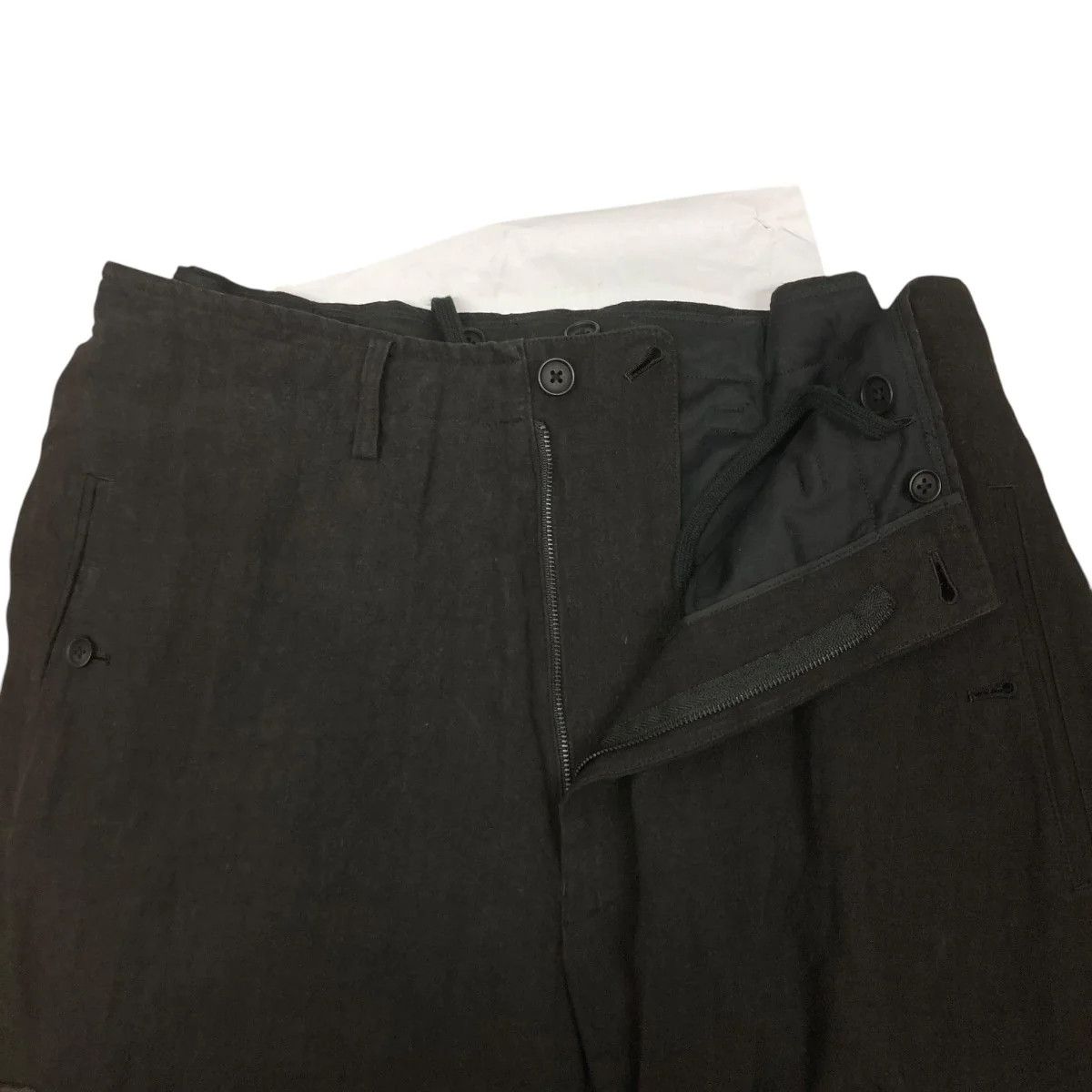 Yohji Yamamoto yohji yamamoto Y'S for men 40 LINEN SUSPENDER PANTS Size US 33 - 3 Thumbnail