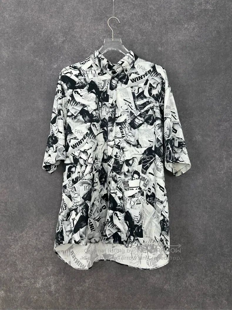 Balenciaga Balenciaga size 39 Magazine Shirt Jacket Size US M / EU 48-50 / 2 - 1 Thumbnail