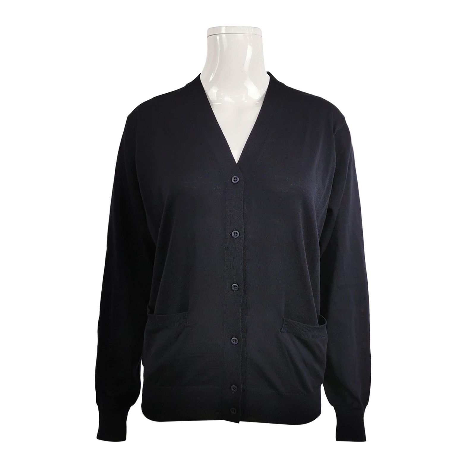 Prada Prada Wool V-Neck Button Cardigan for Women 0089 Size XXS / US 00 / IT 34 - 1 Thumbnail