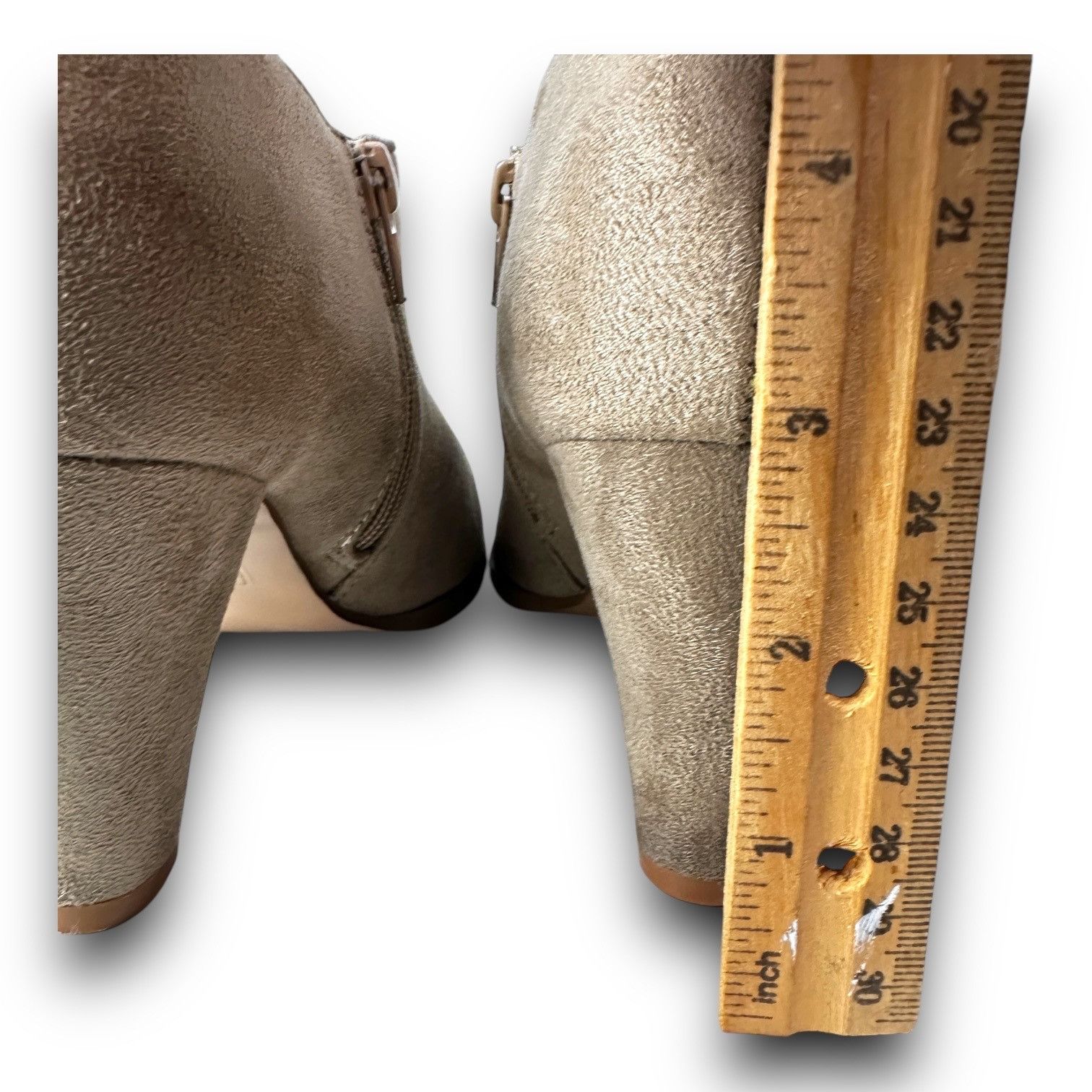 Other Chic Journee Womens Faux Suede Tan High Heel Ankle Booties S Size US 8 / IT 38 - 3 Thumbnail