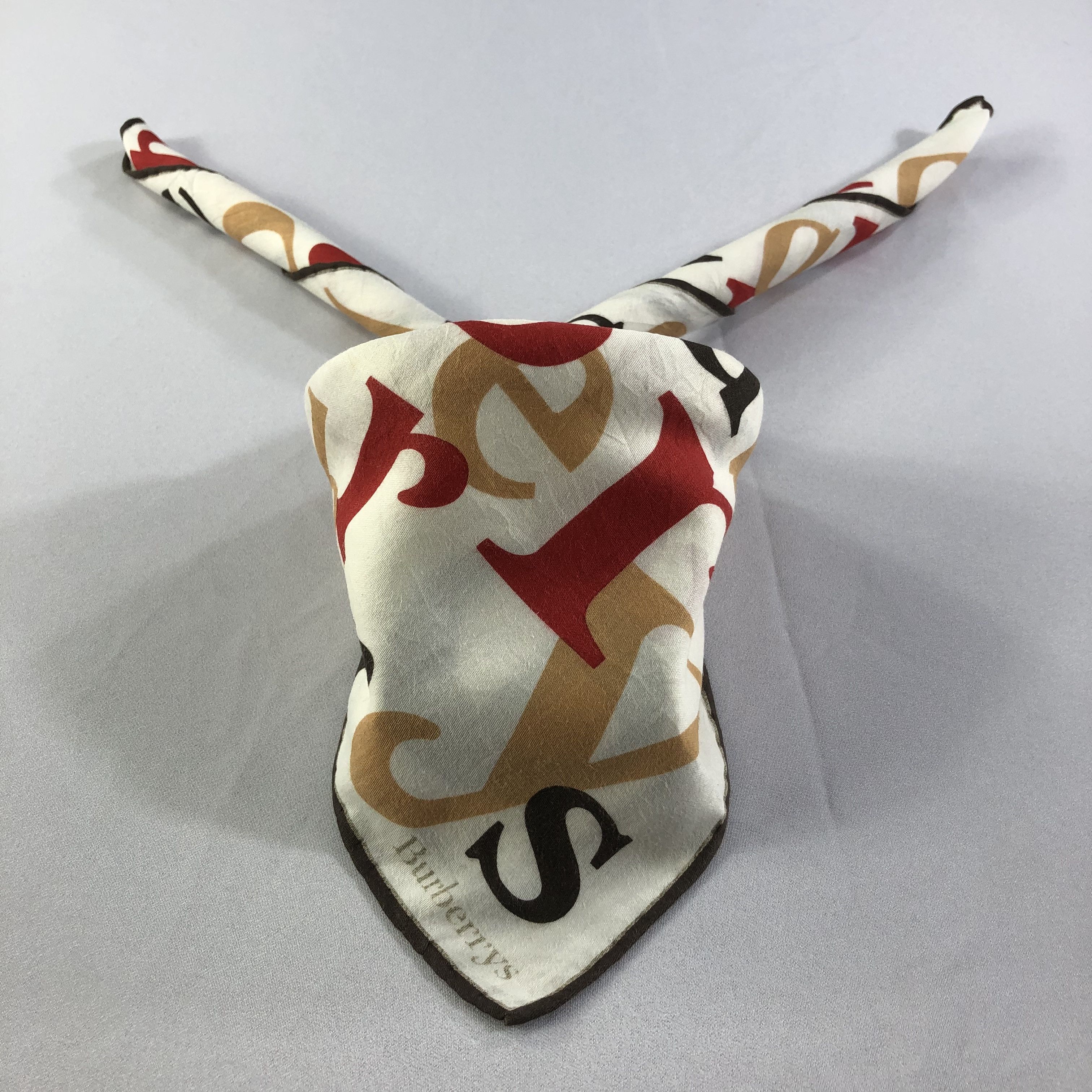Burberry Burberrys Scrabbles Handkerchief Neckerchief Bandana H1479 Size ONE SIZE - 2 Thumbnail