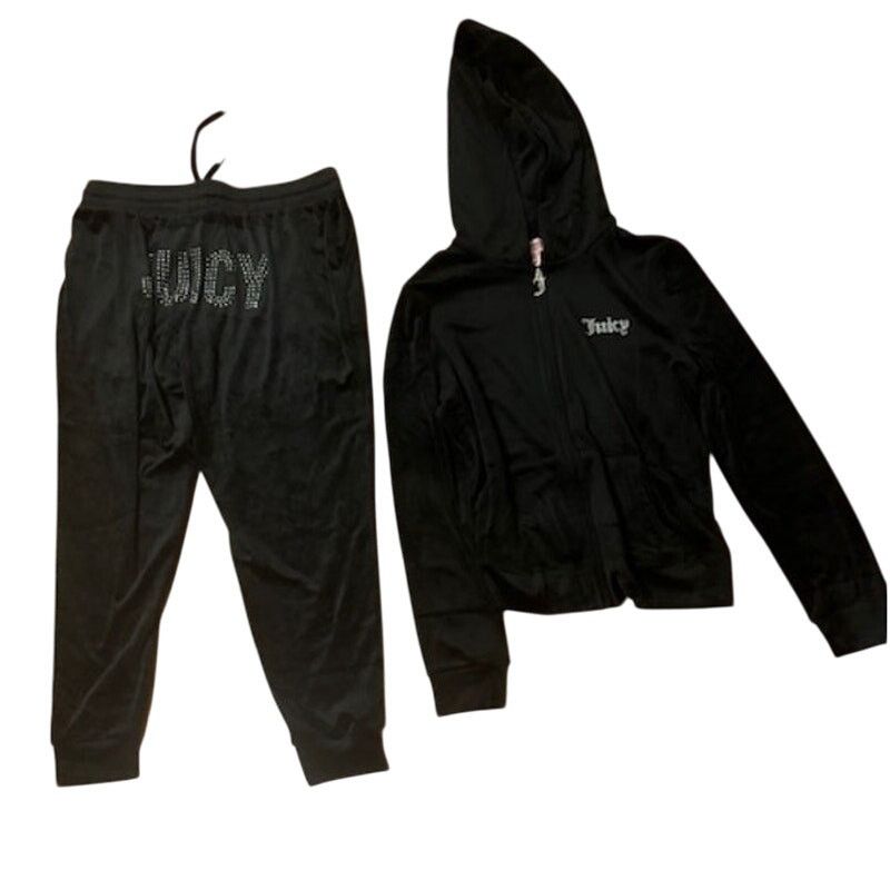 Juicy Couture Vintage Y2K Juicy Couture Velour Tracksuit Set Black M Size M / US 6-8 / IT 42-44 - 2 Thumbnail