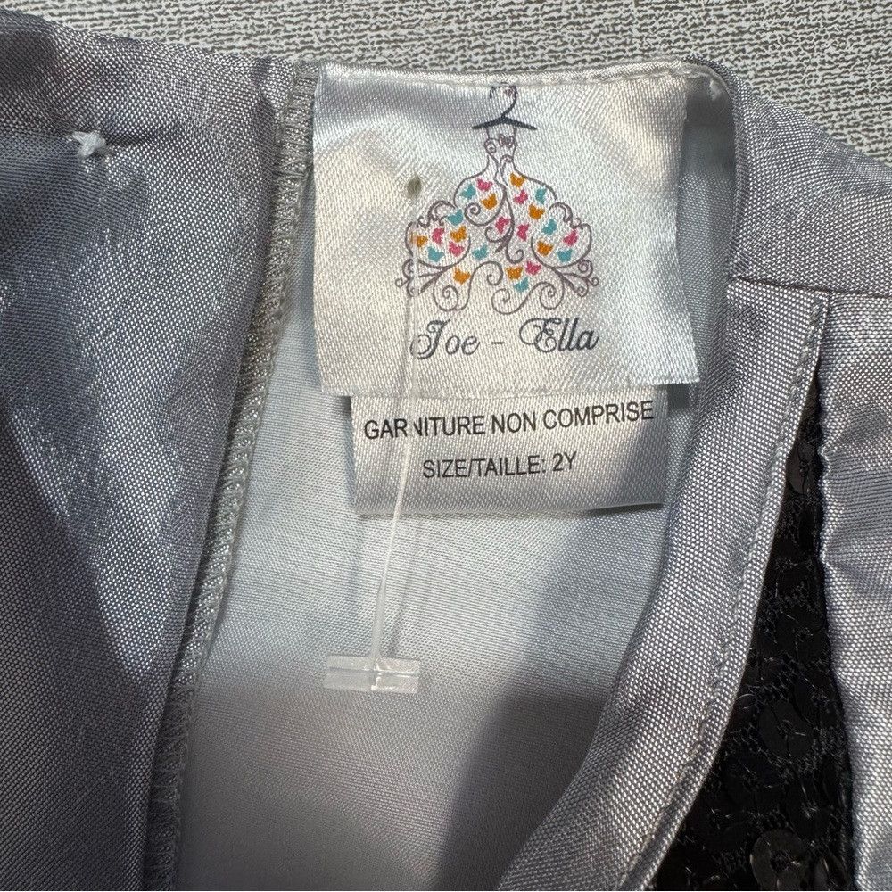 Other New Joe-Ella Grey Satin Bow A-Line Sequin Dress Size 2 Size XXS / US 00 / IT 34 - 5 Thumbnail