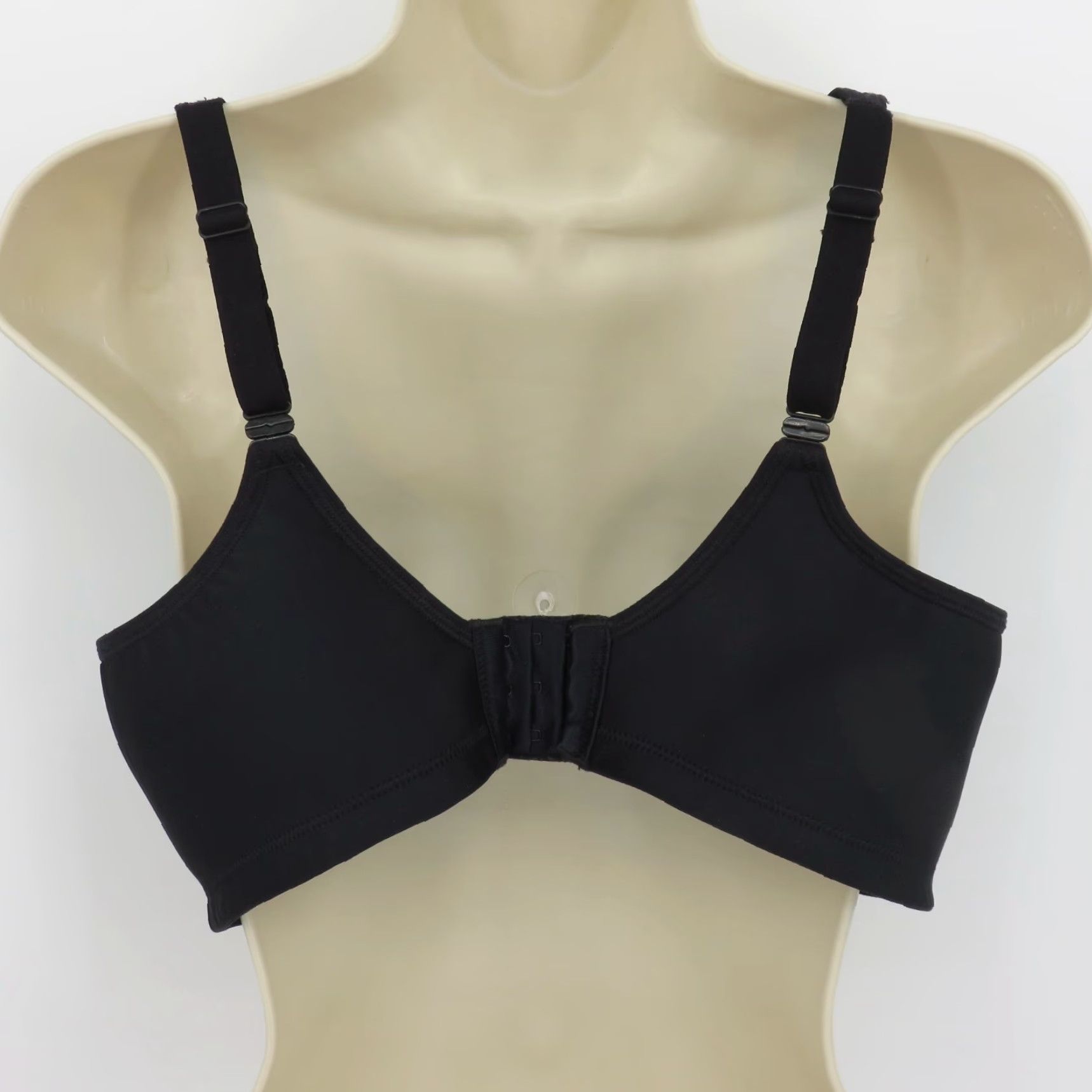 Vintage Vanity Fair Sport Bra 38D Black Wireless Lined Full Figure 71500 Women Size ONE SIZE - 6 Thumbnail