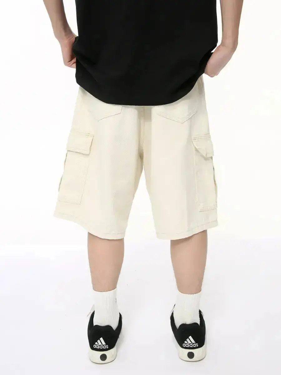 Japanese Brand Retro loose apricot pocket denim shorts Size US 32 / EU 48 - 3 Thumbnail