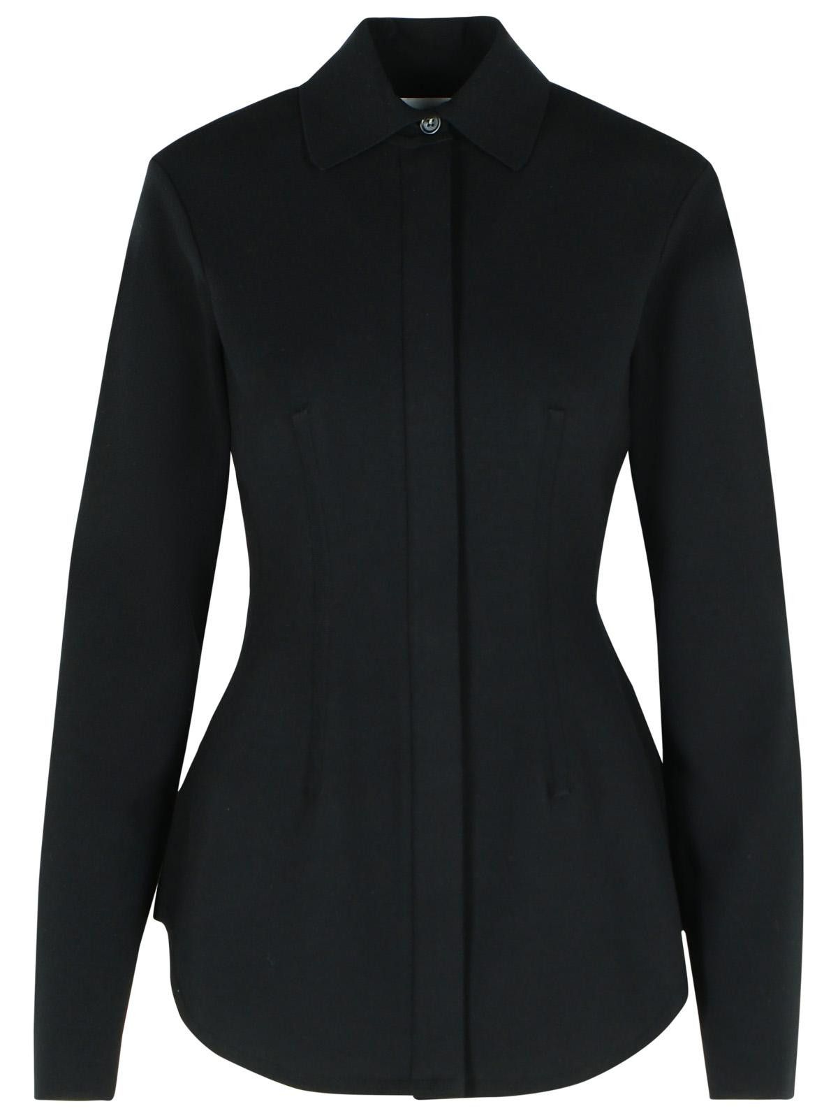 Sportmax SPORTMAX 'Baffo' Black Viscose Knit Shirt Size M / US 6-8 / IT 42-44 - 1 Thumbnail