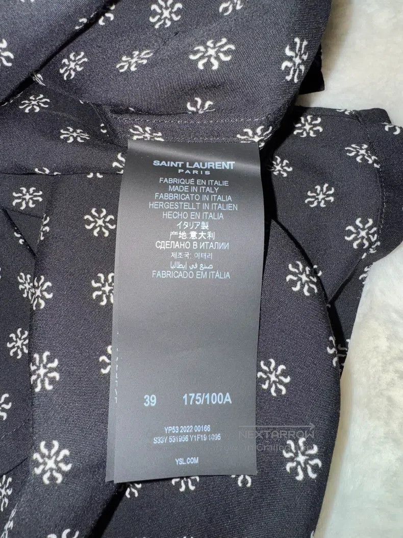 Saint Laurent Paris Saint Laurent Paris size 39 Snowflake Shark Collar Shirt Size US M / EU 48-50 / 2 - 5 Thumbnail